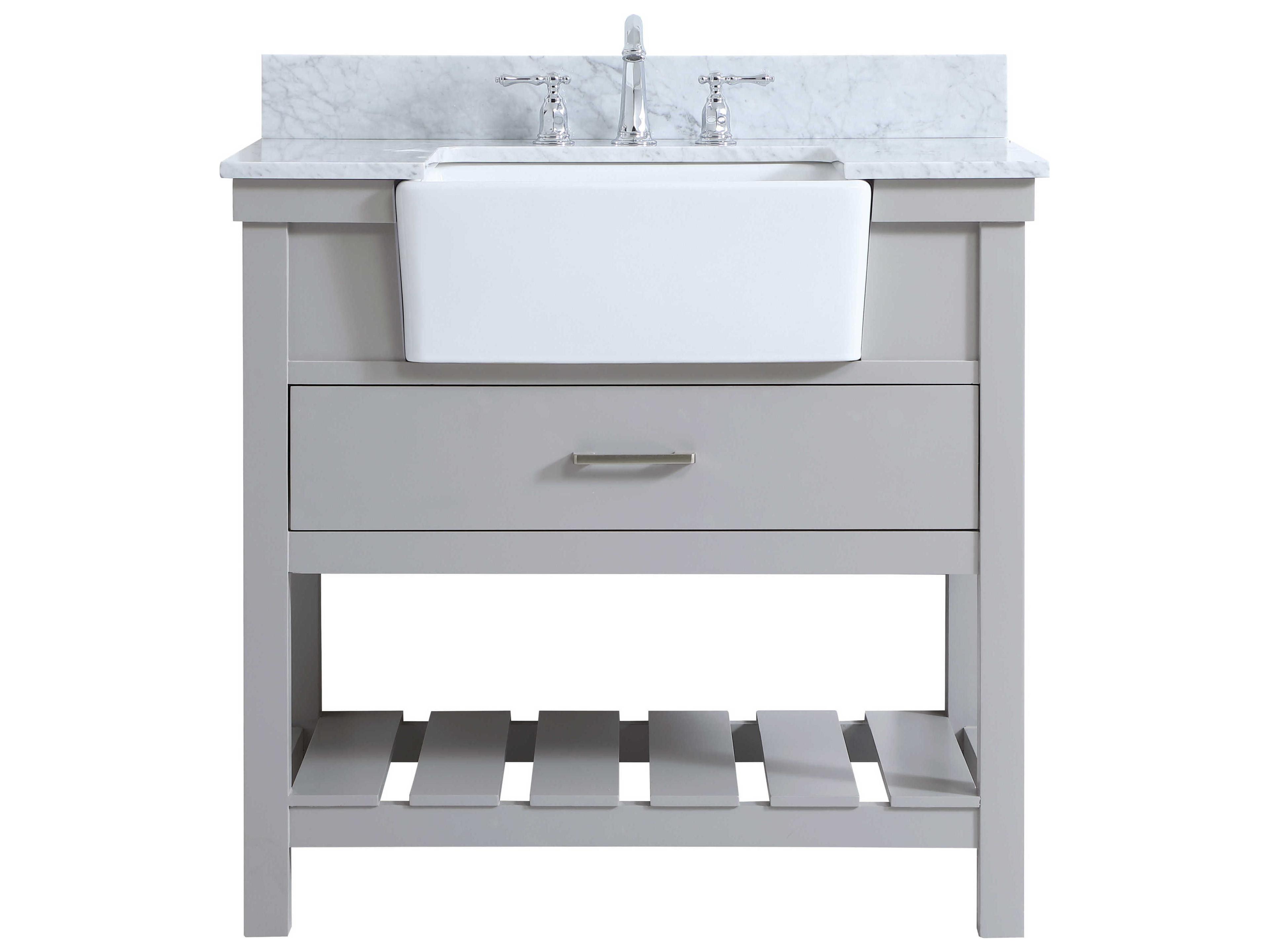 Elegant Lighting Clement Grey 36" Vanity with Backsplash