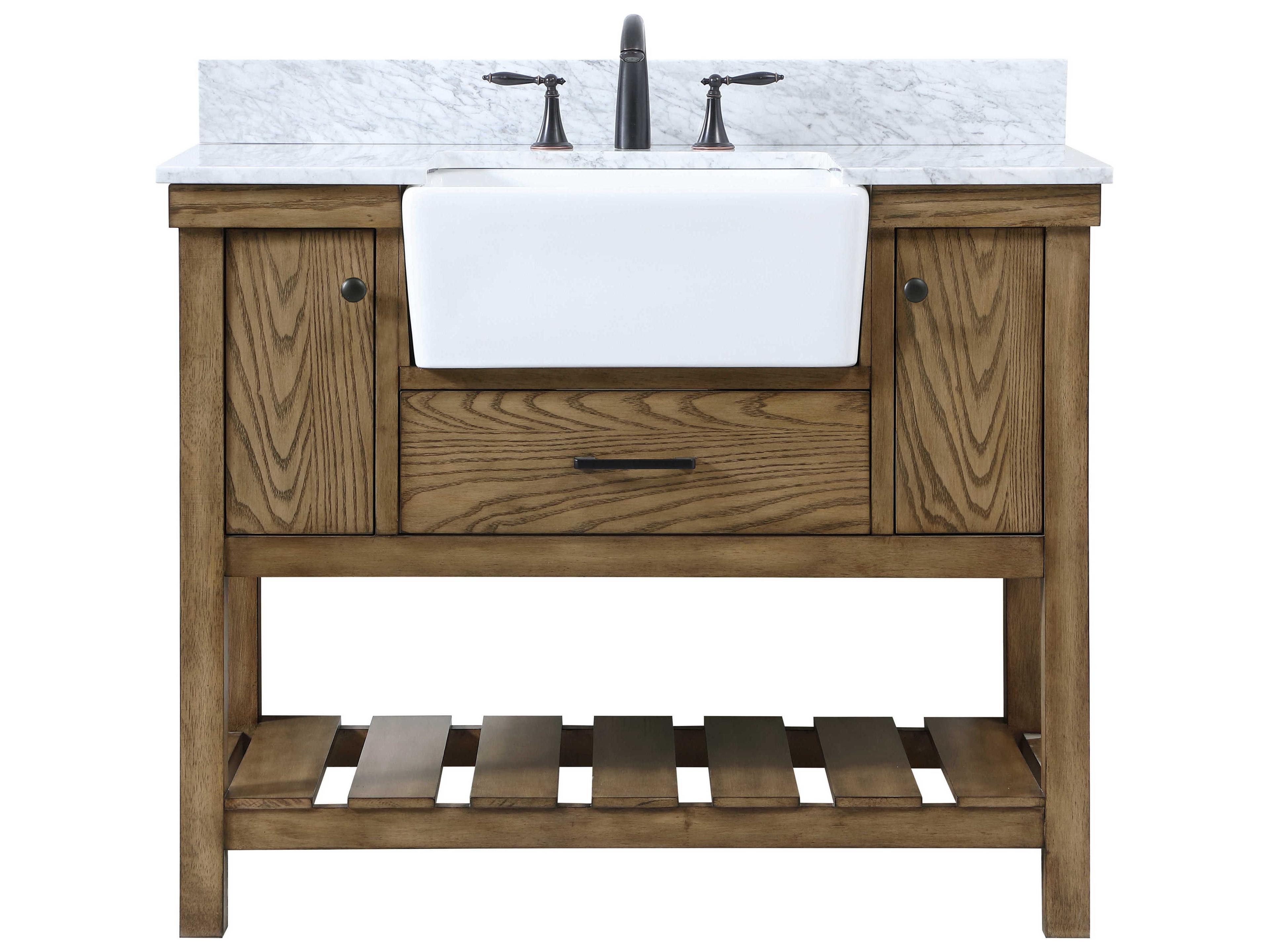 Clement Driftwood 42" Vanity with Backsplash