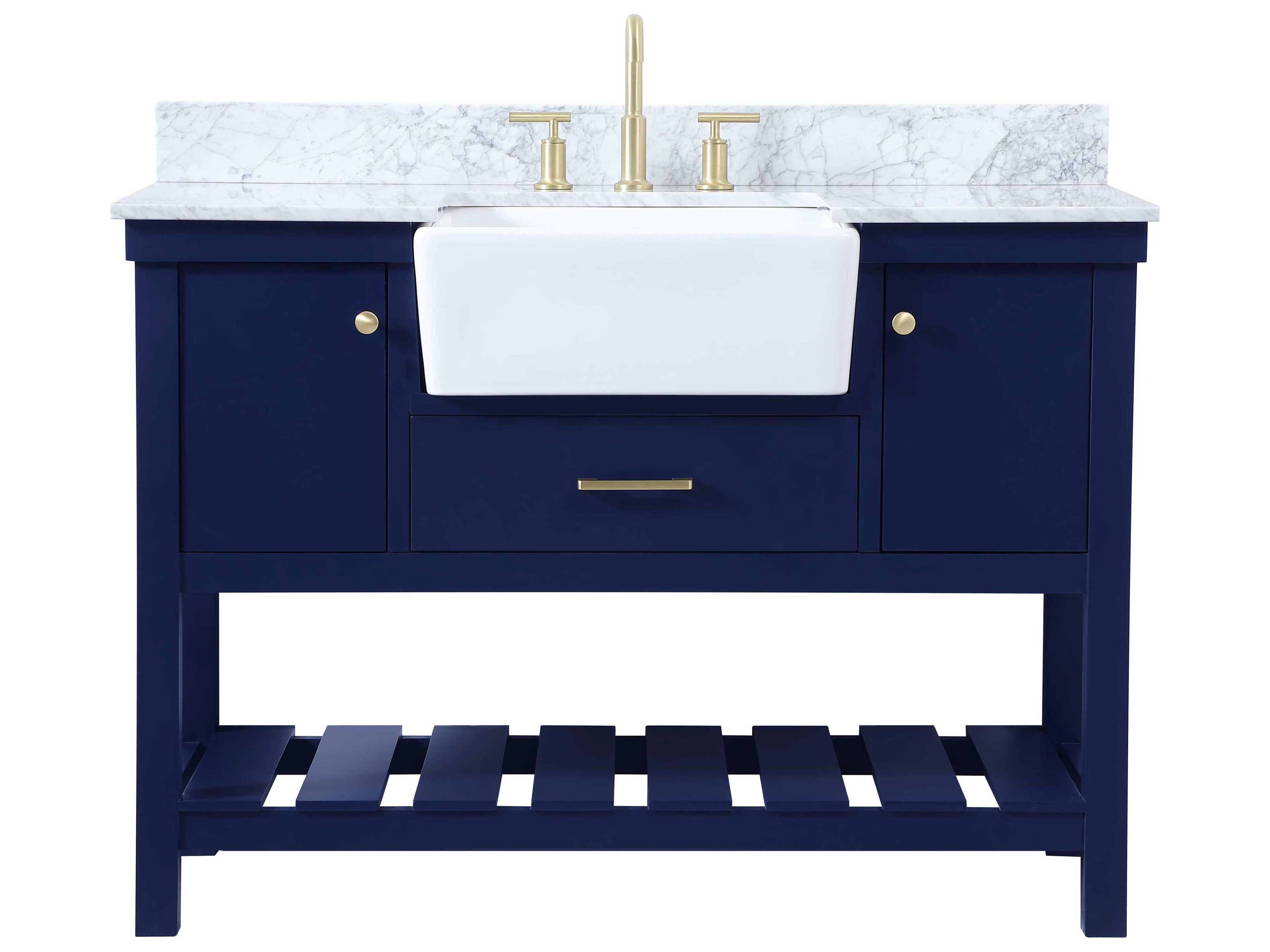 Elegant Lighting Clement Blue 48" Vanity with Backsplash