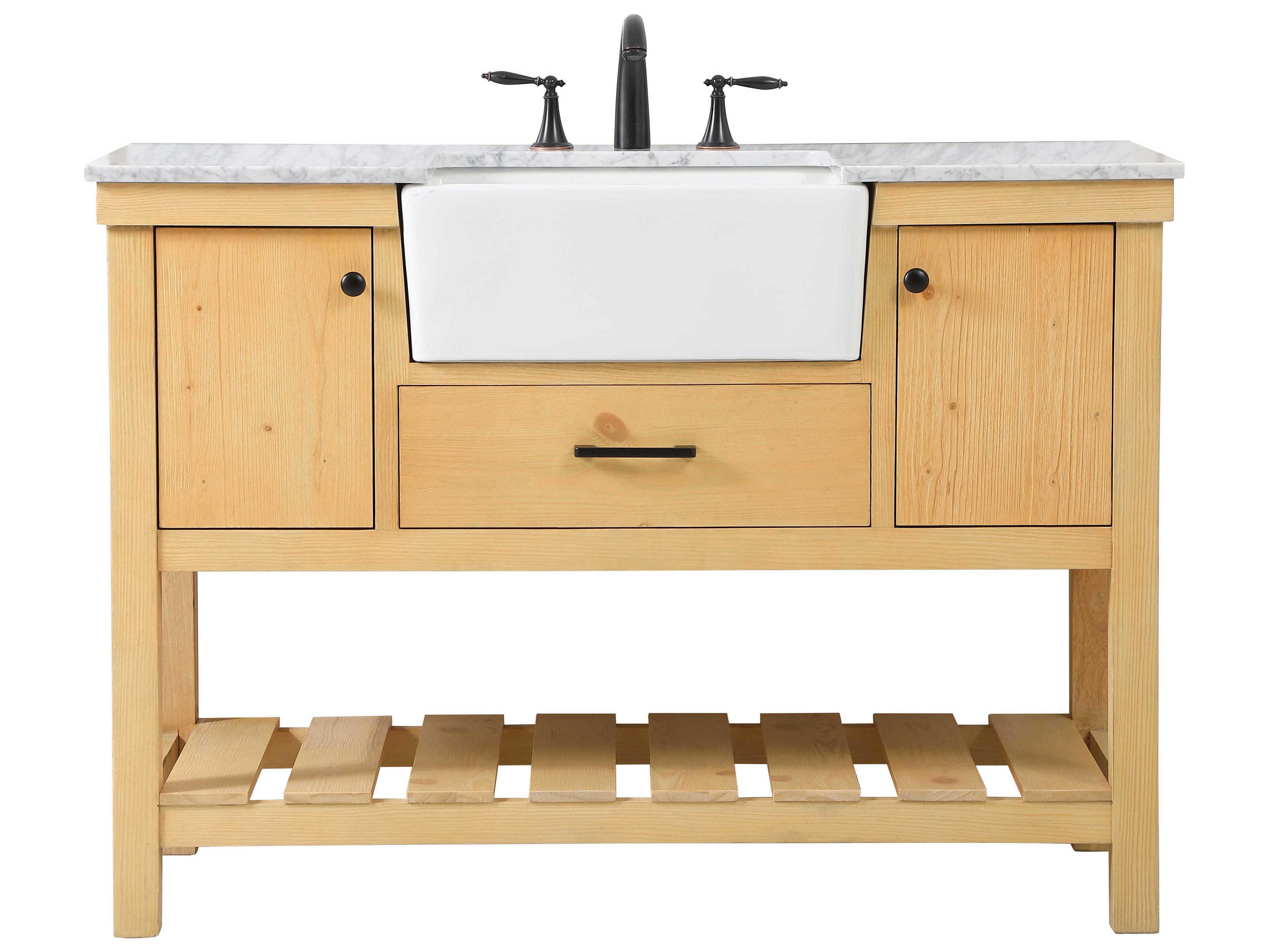 Elegant Lighting Clement Natural Wood 48" Vanity