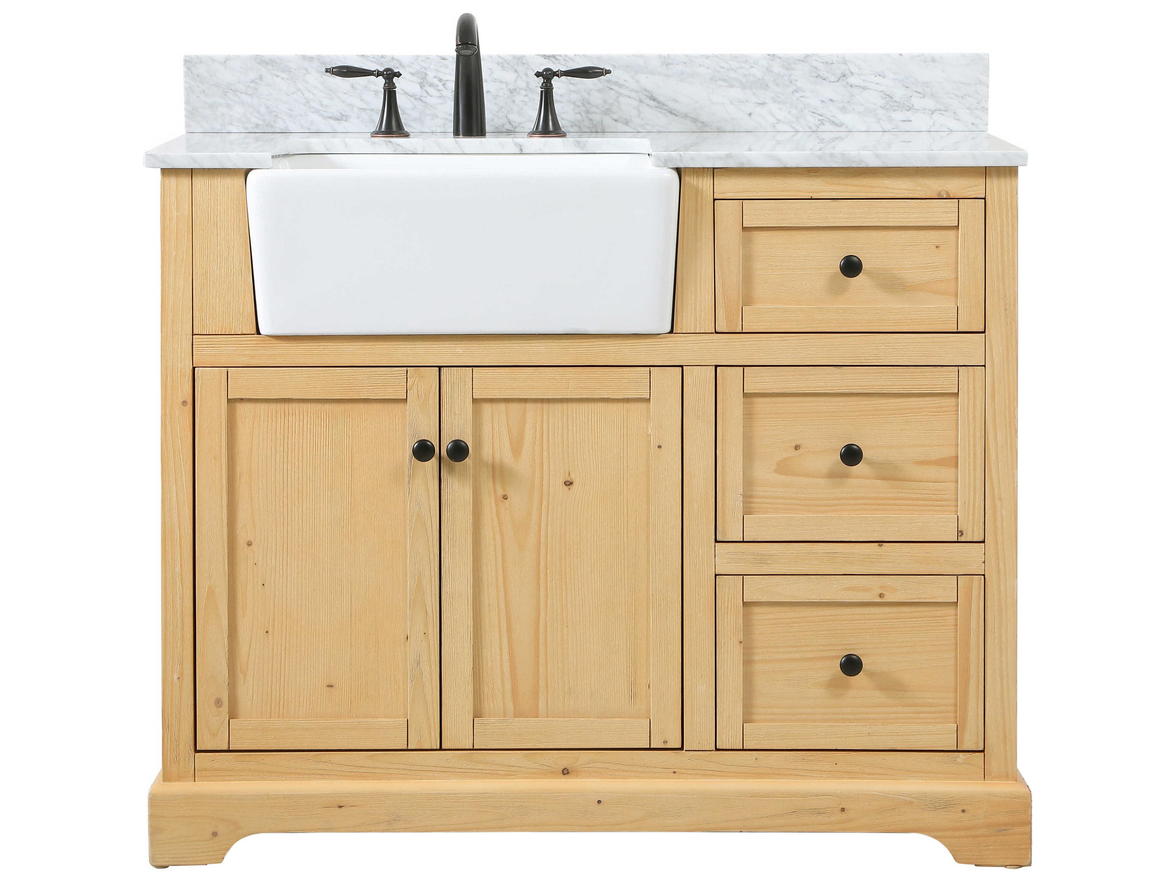 Franklin Natural Wood 42" Vanity with Backsplash