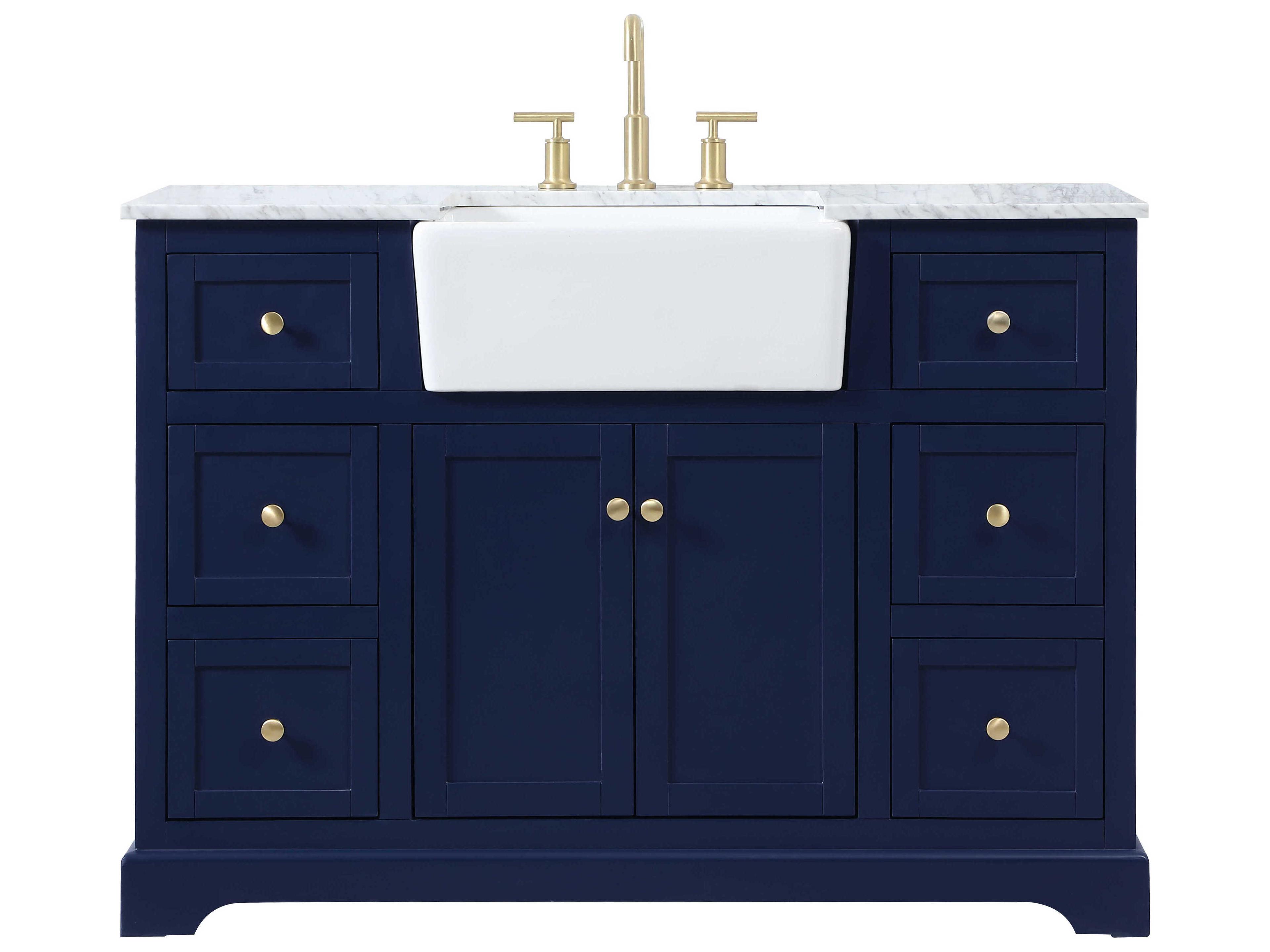 Elegant Lighting Franklin Blue 48" Vanity