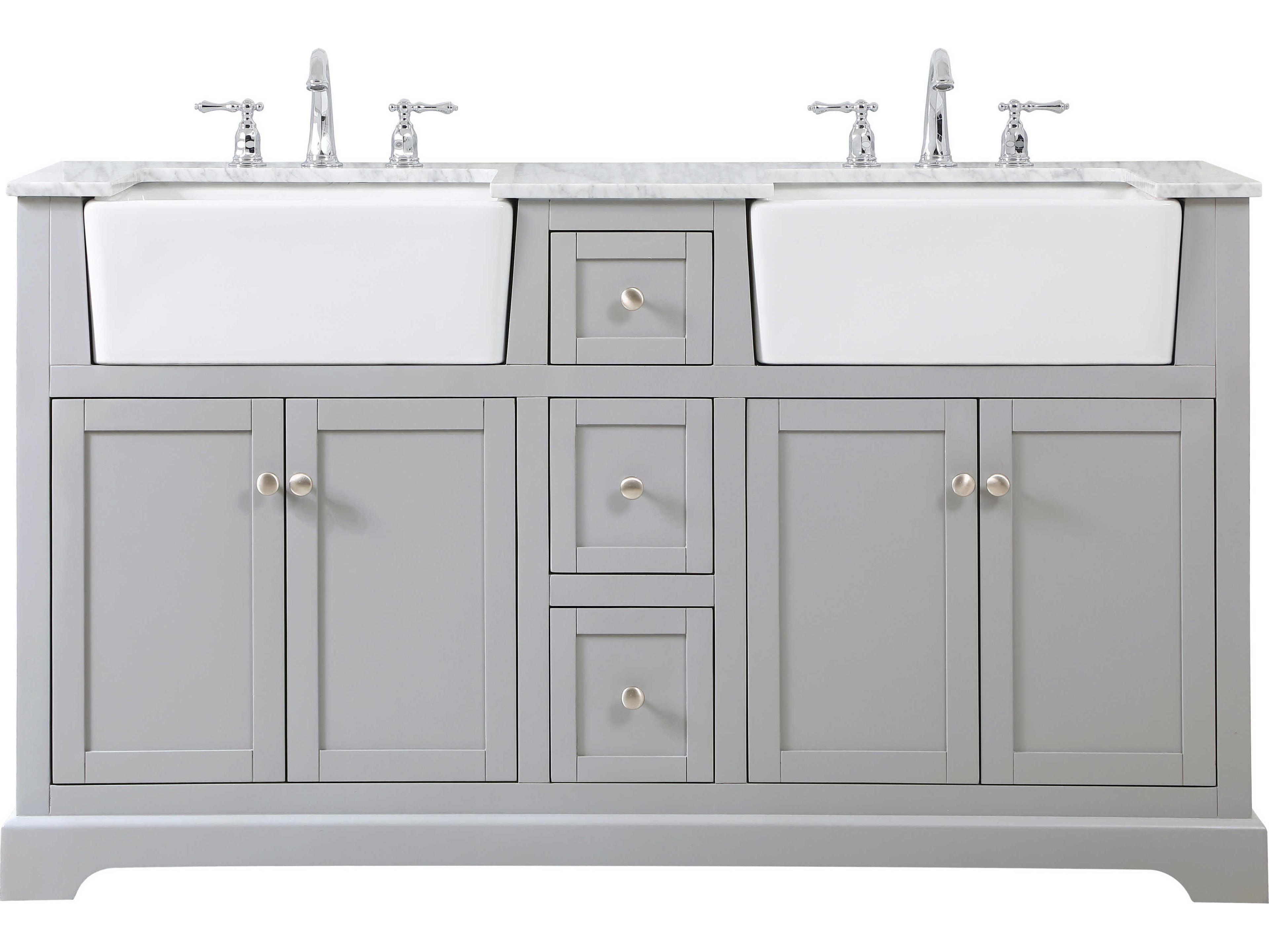 Elegant Lighting Franklin Grey 60" Vanity