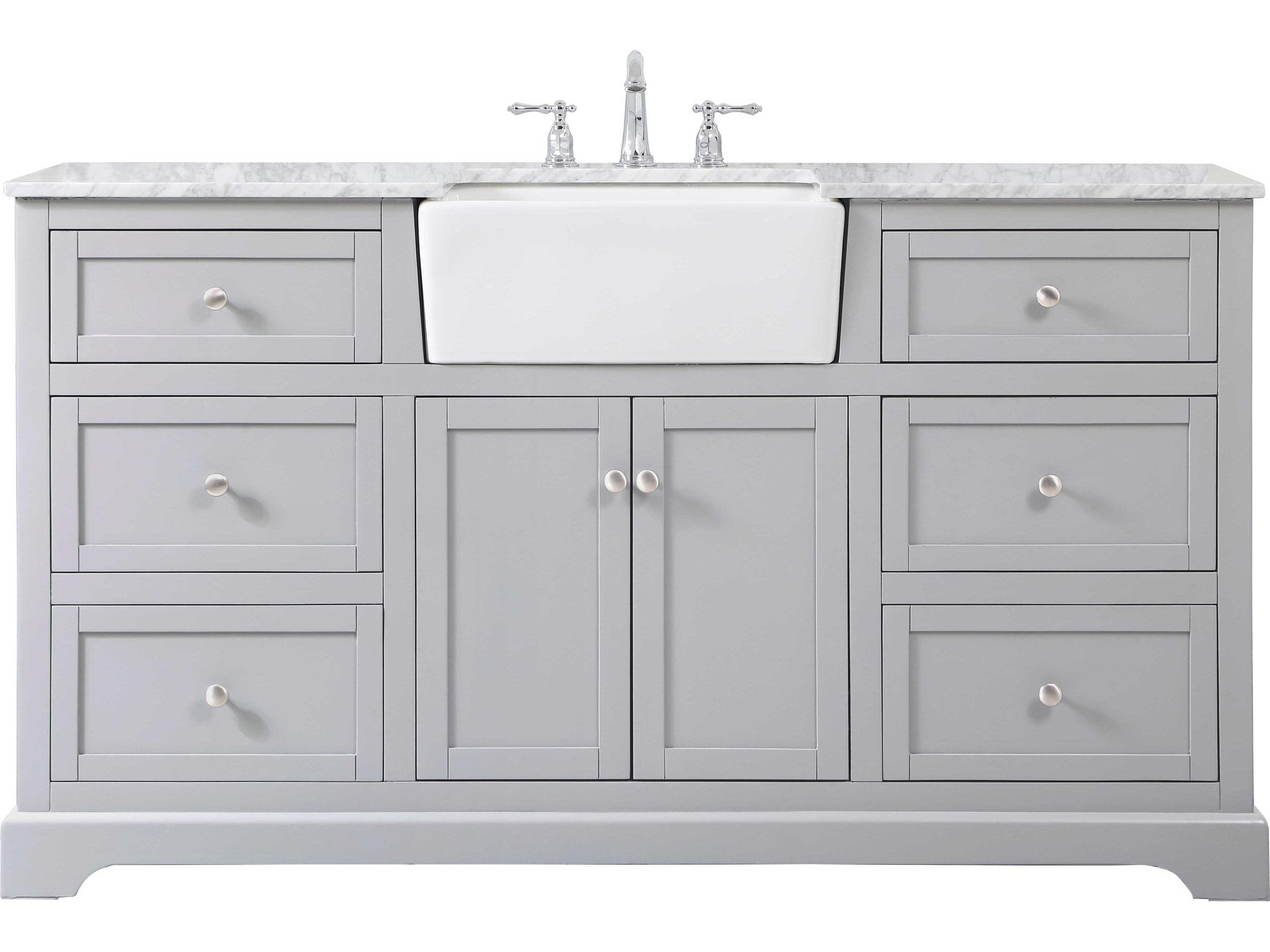 Elegant Lighting Franklin Grey 60" Vanity