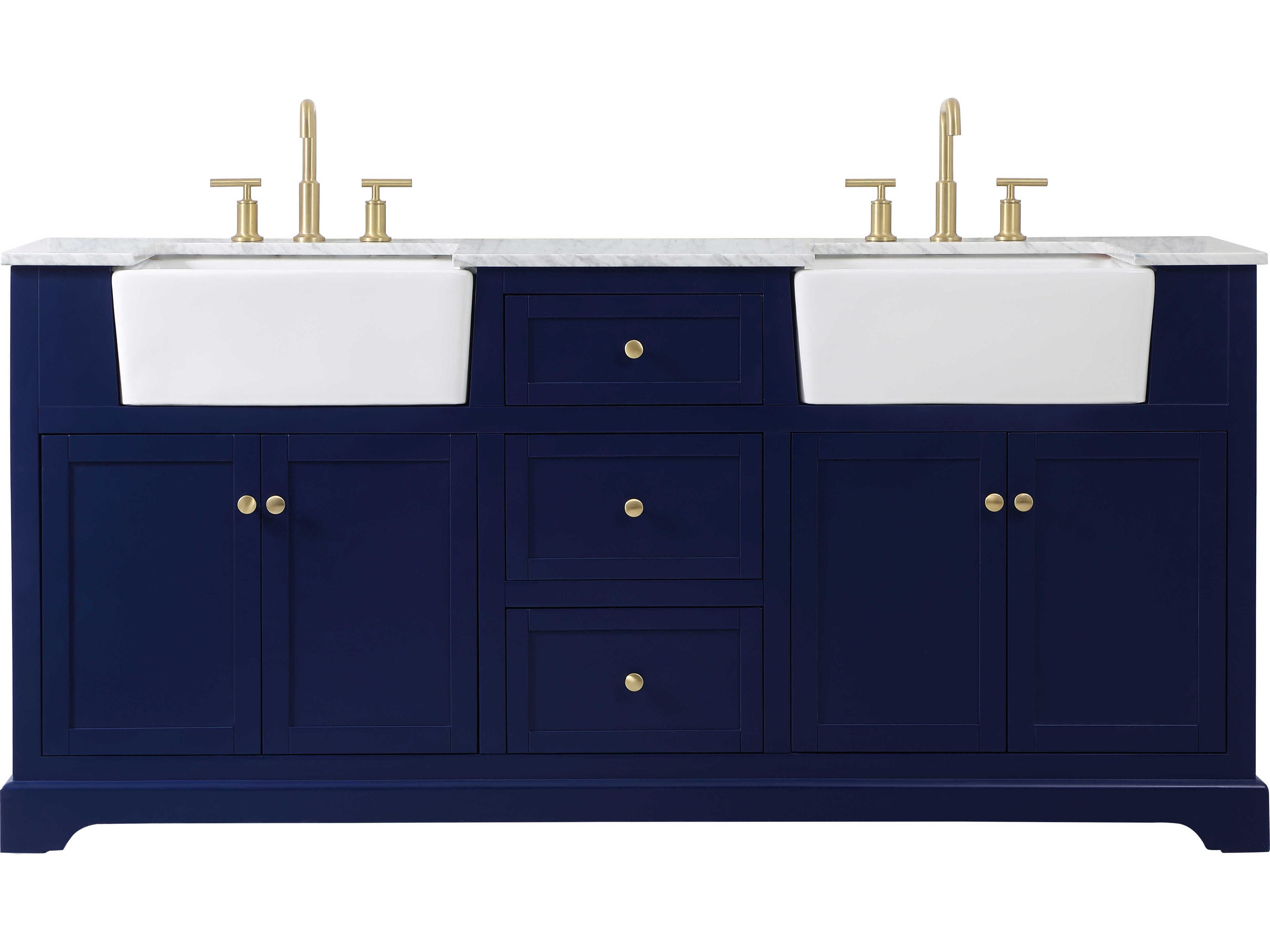 Elegant Lighting Franklin Blue 72" Vanity