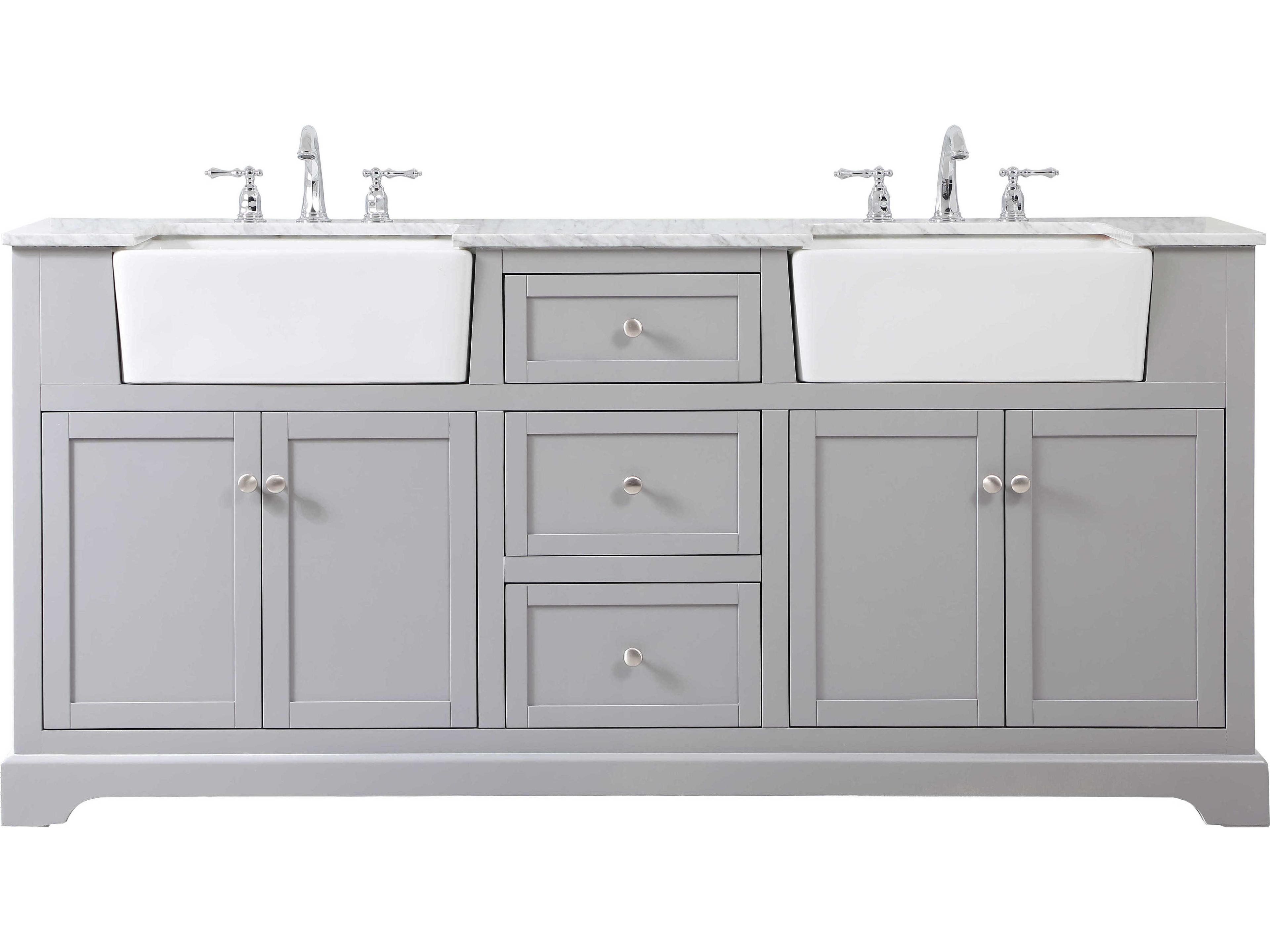Elegant Lighting Franklin Grey 72" Vanity