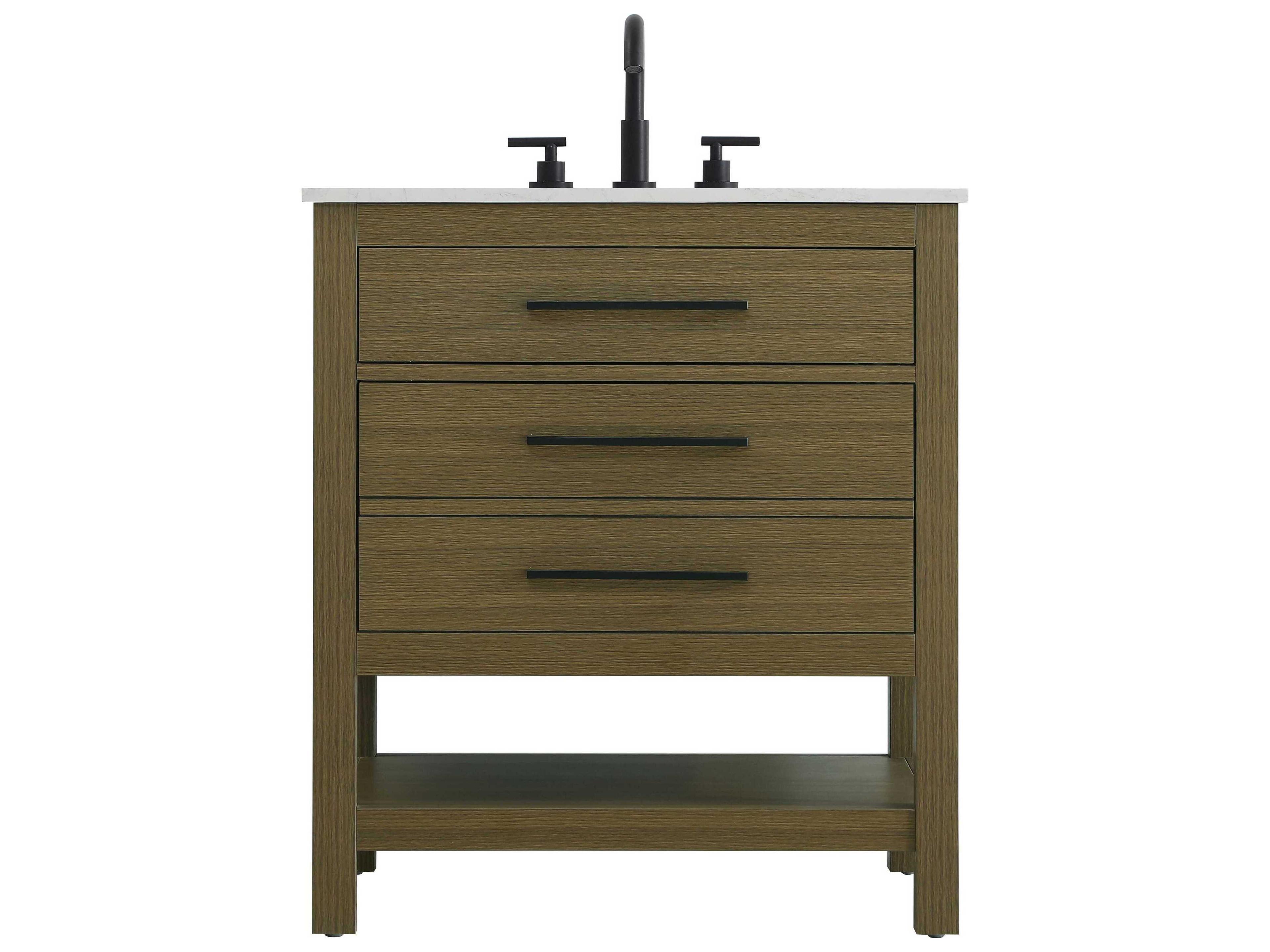 Elegant Lighting Karson Chestnut Brown Vanity