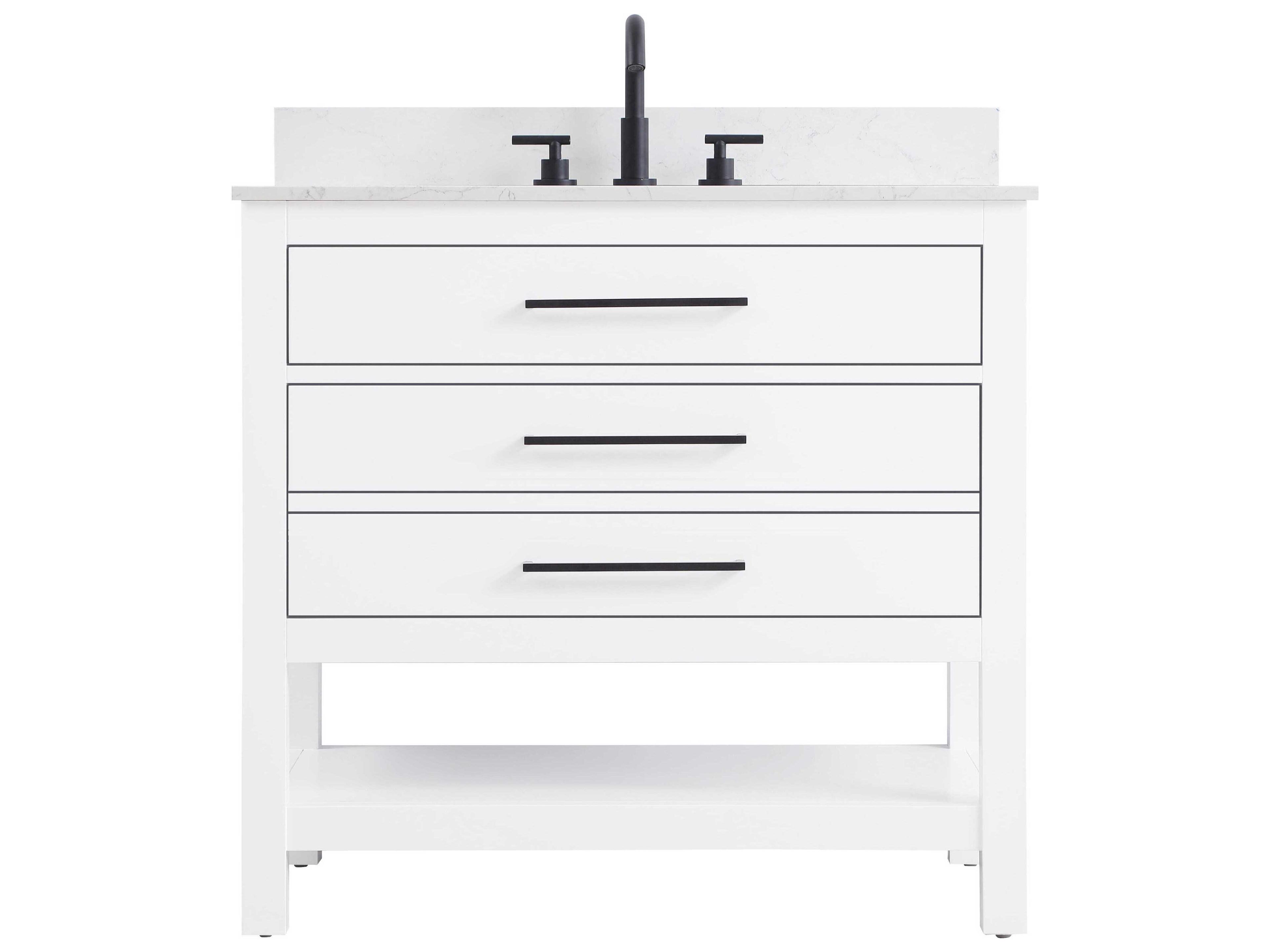 Elegant Lighting Karson White Vanity
