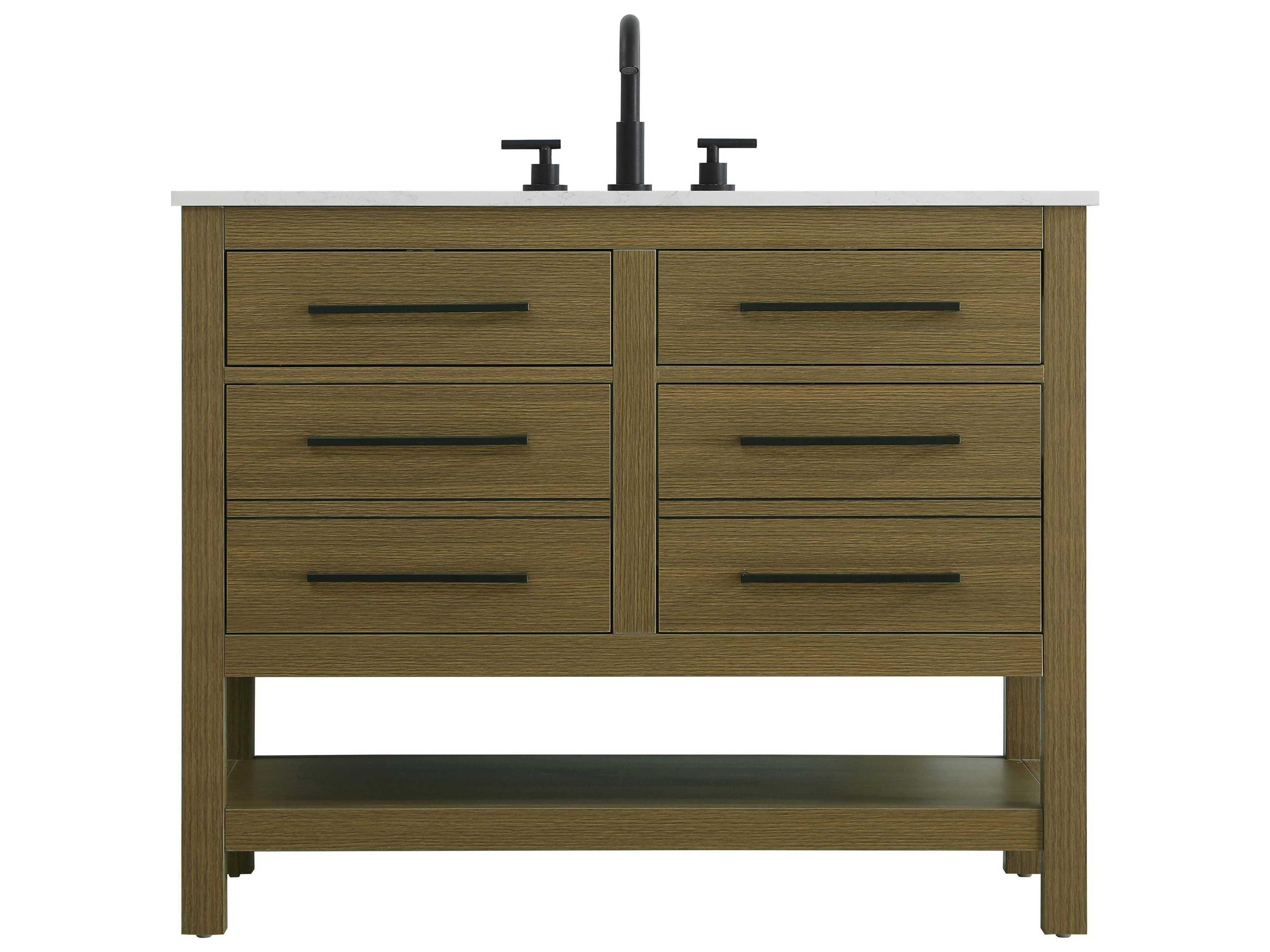 Elegant Lighting Karson Chestnut Brown Vanity