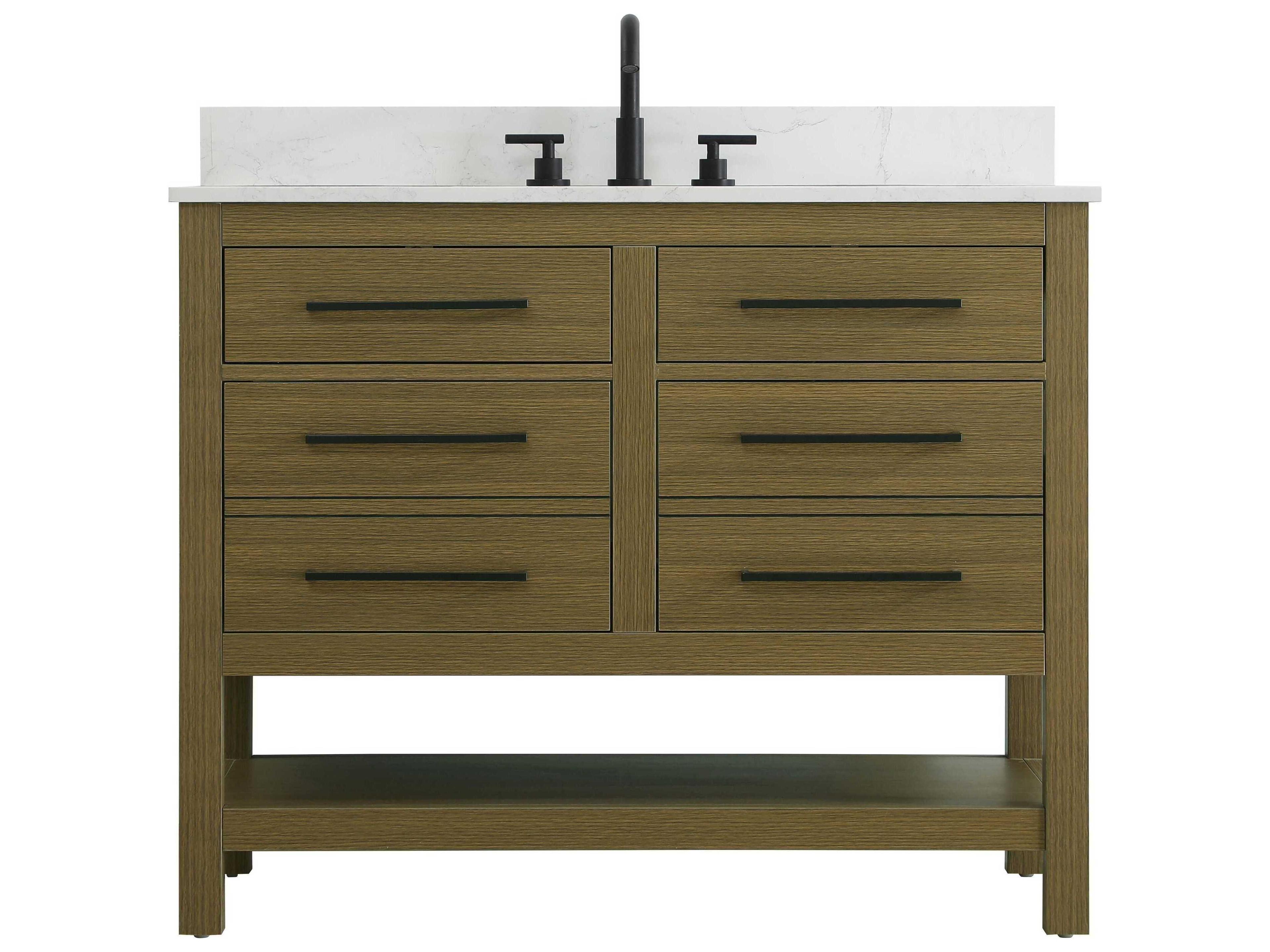 Elegant Lighting Karson Chestnut Brown Vanity