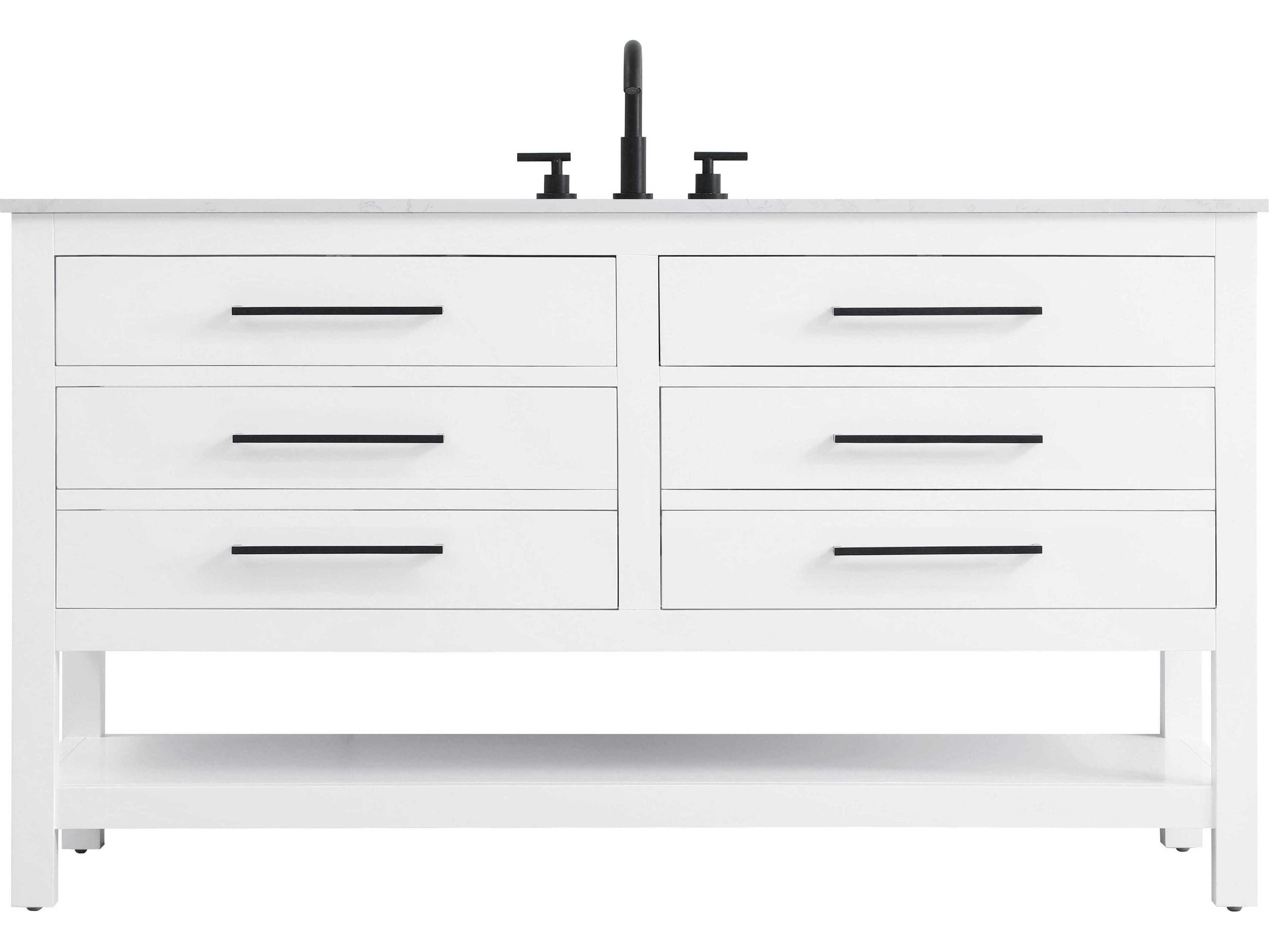 Elegant Lighting Karson White Vanity