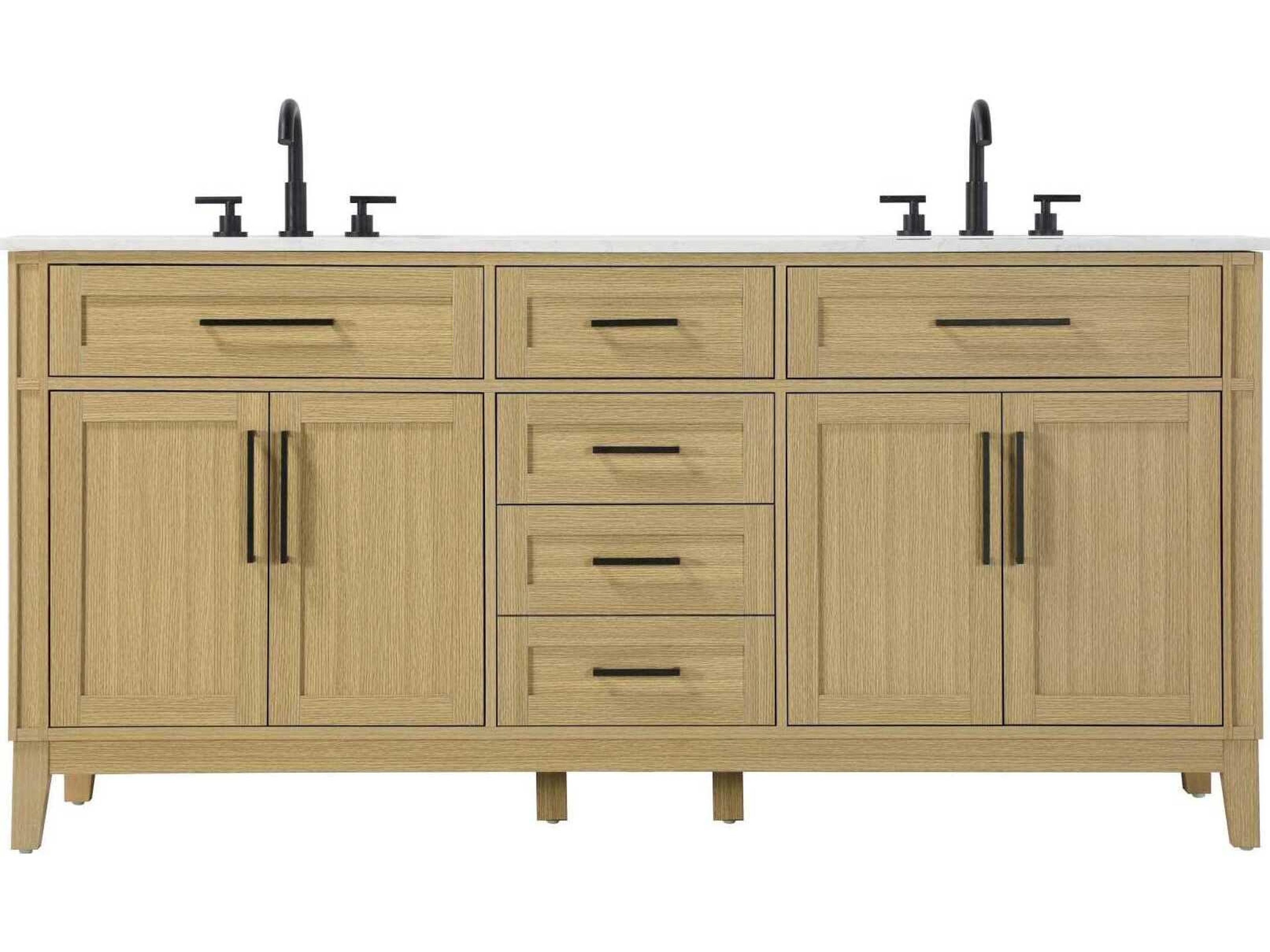 Elegant Lighting Virginia 72" Honey Brown Vanity