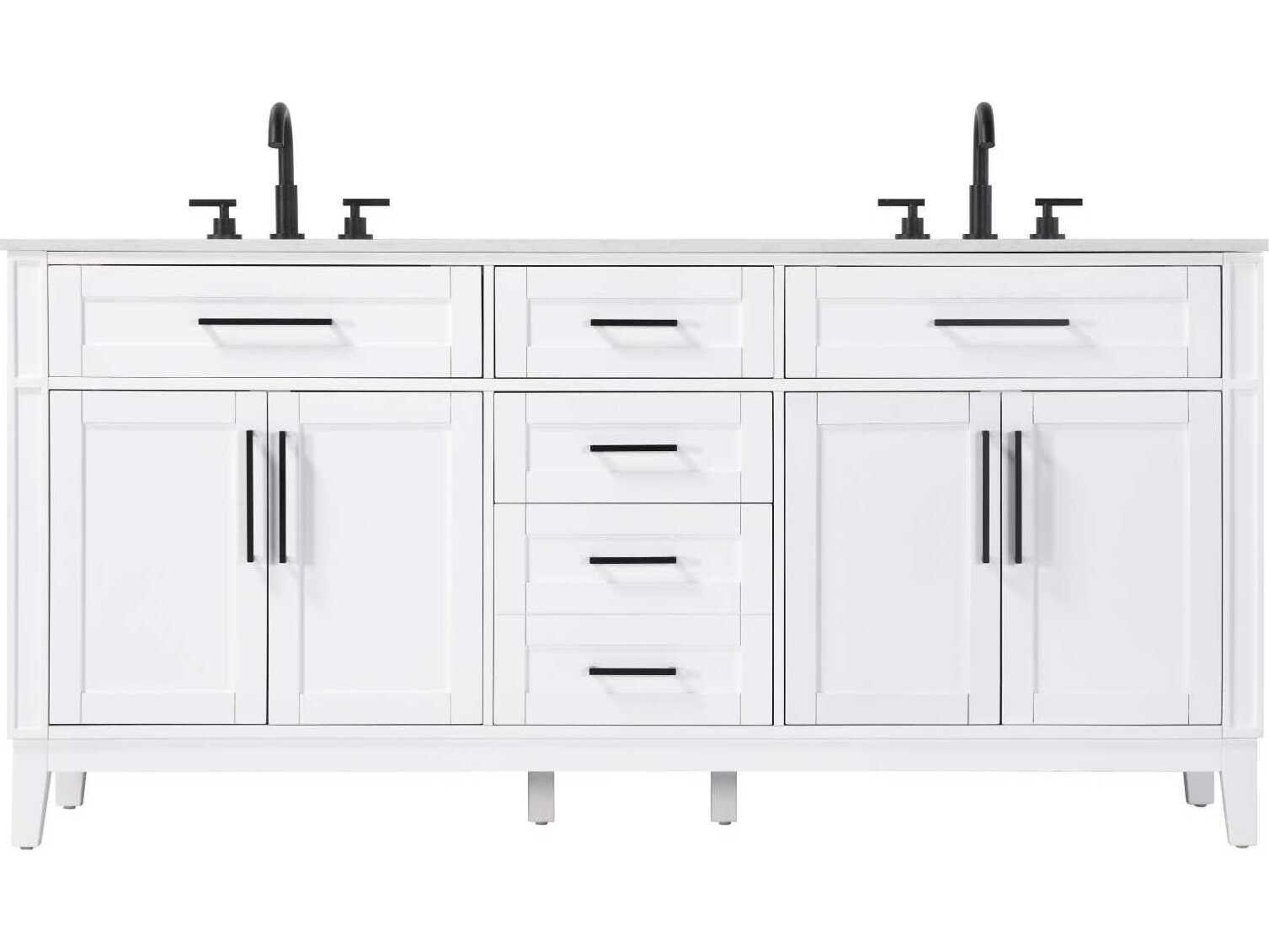 Elegant Lighting Virginia 72" White Vanity