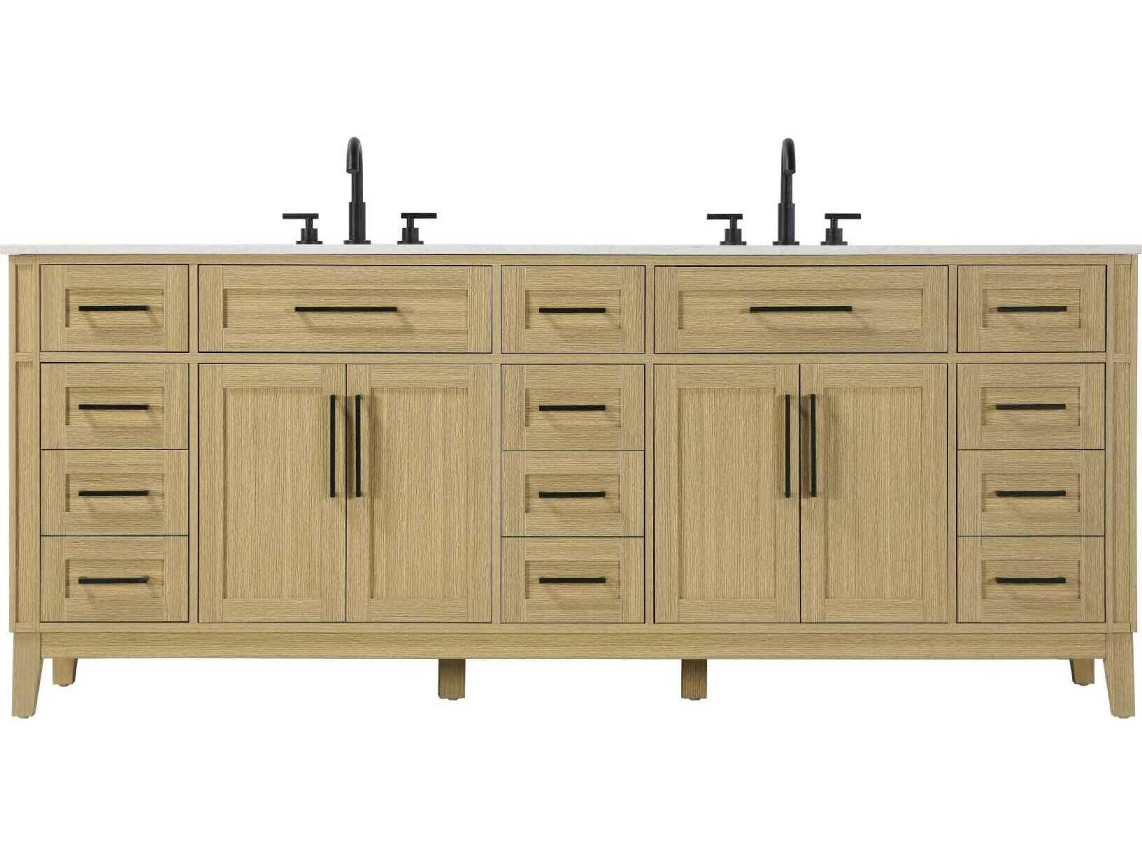 Elegant Lighting Virginia 84" Honey Brown Vanity