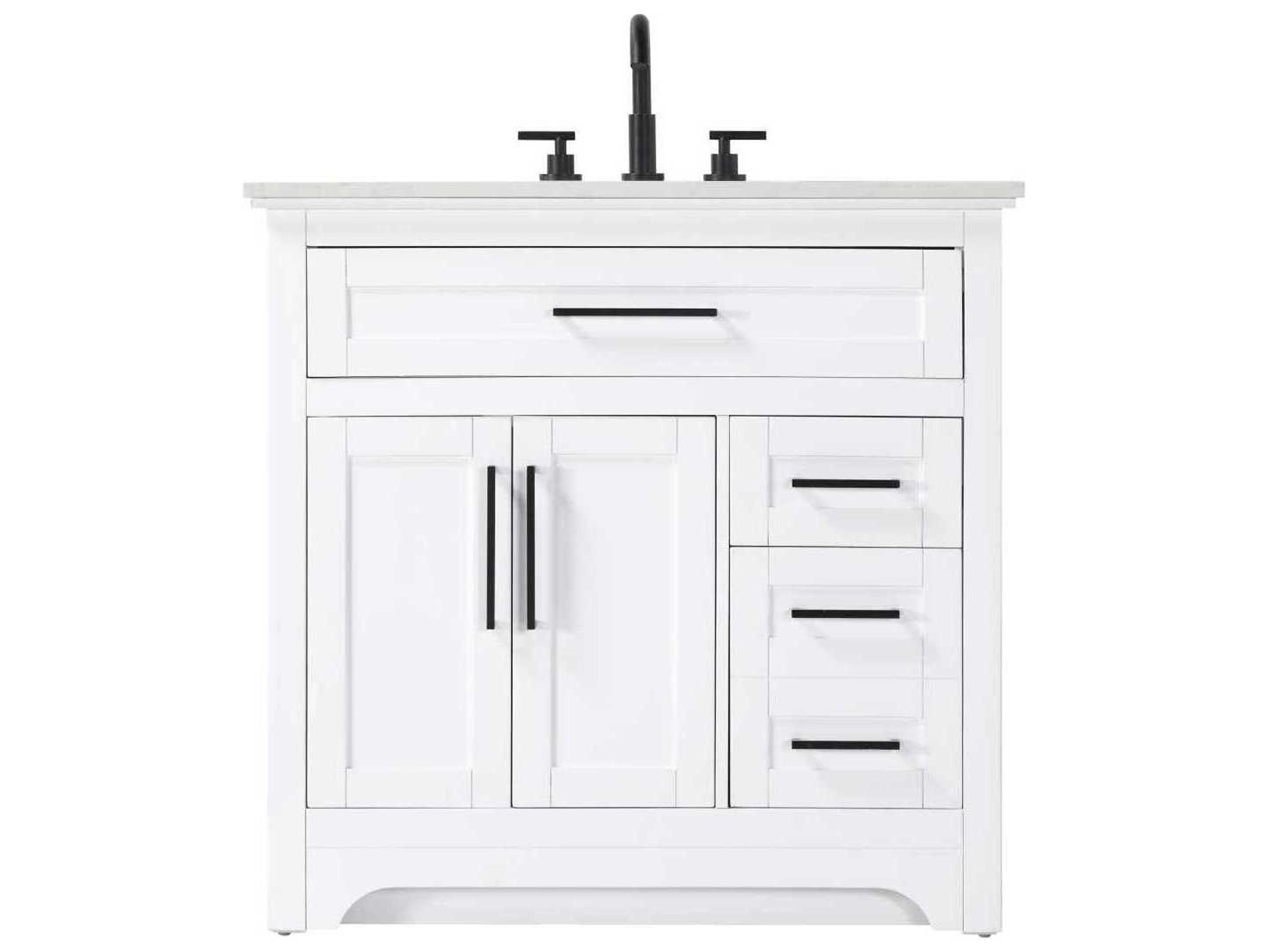 Elegant Lighting Remington 36" White Vanity
