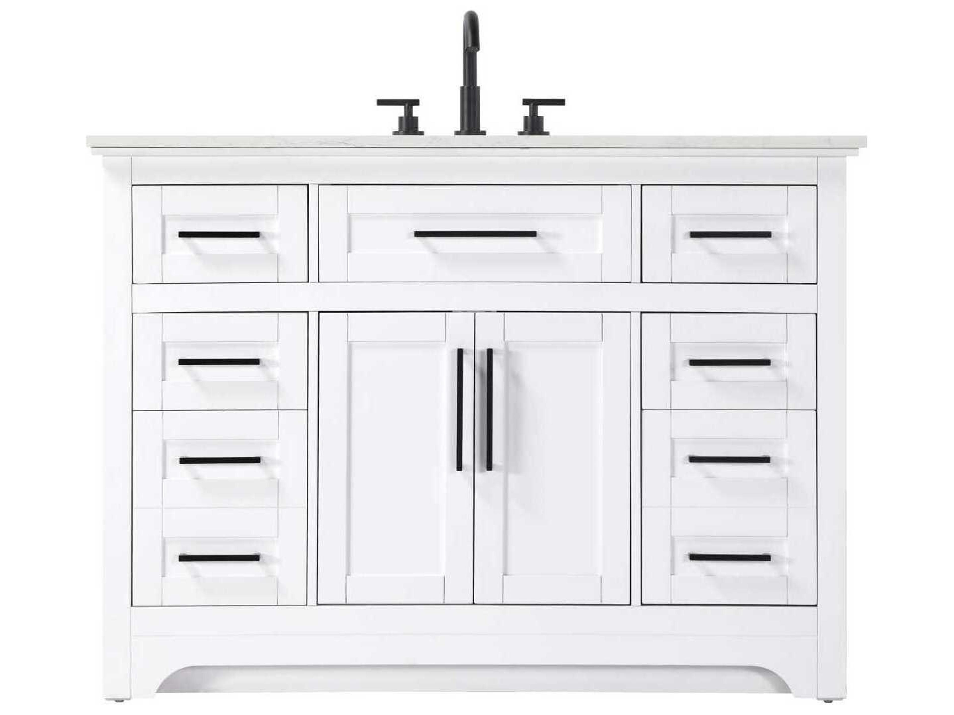Elegant Lighting Remington 48" White Vanity