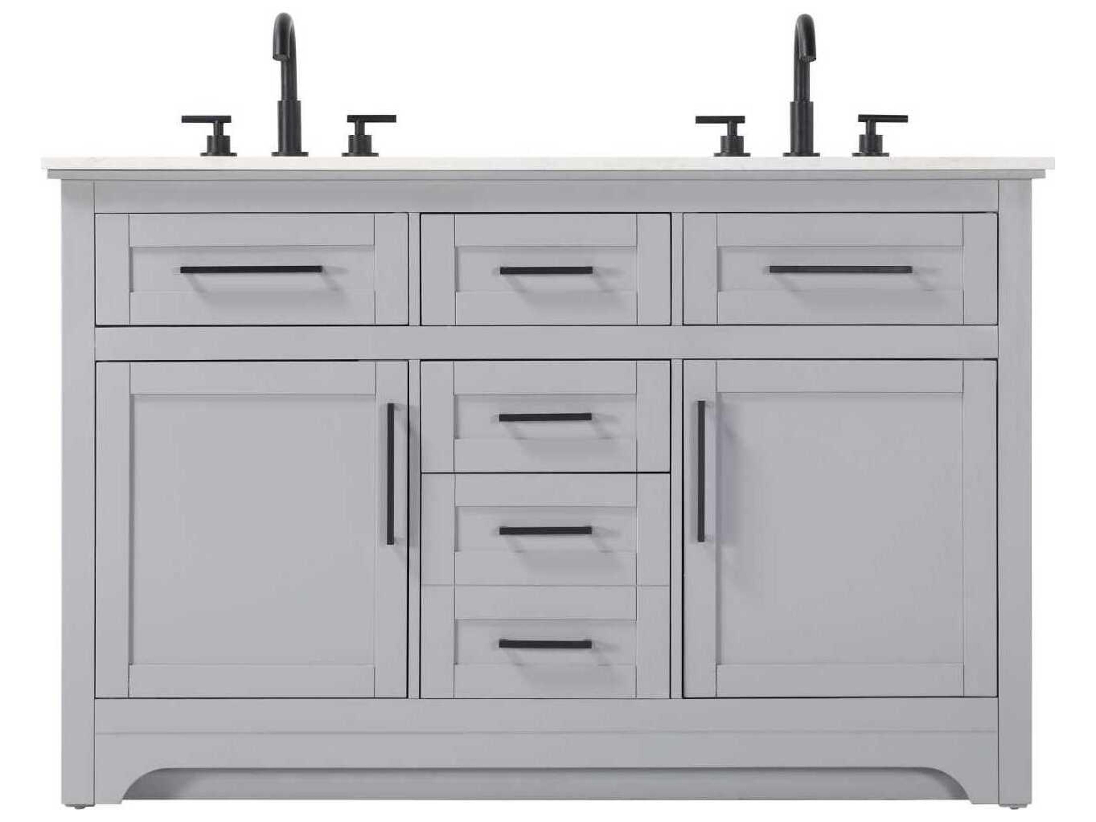 Elegant Lighting Remington 54" Grey Vanity