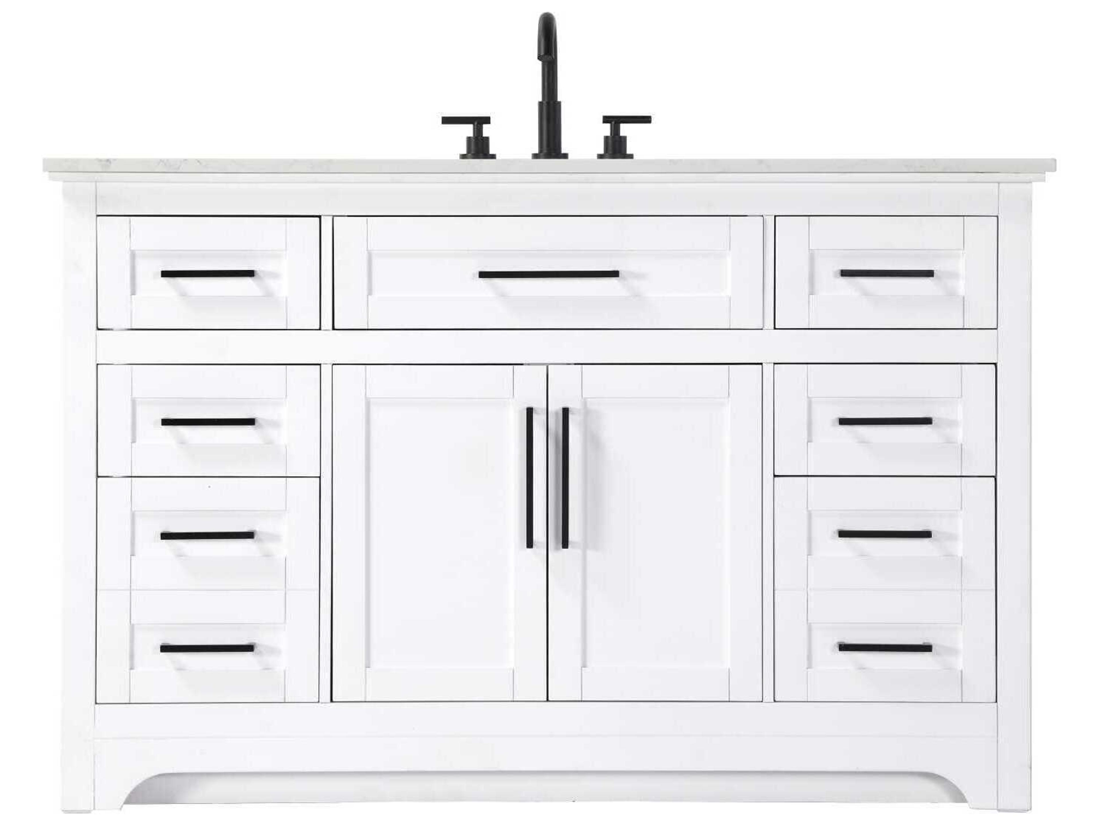 Elegant Lighting Remington 54" White Vanity