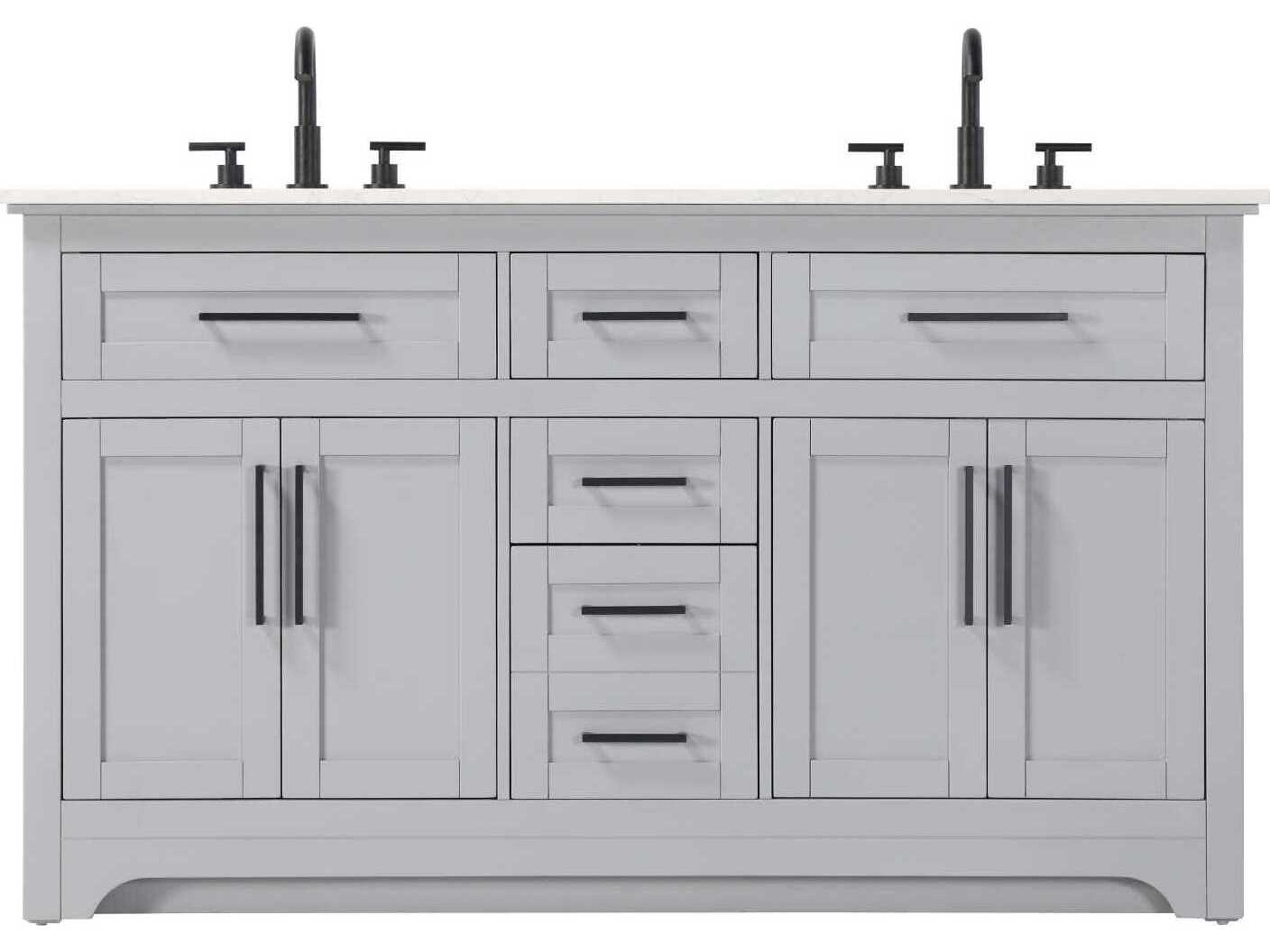 Elegant Lighting Remington 60" Grey Vanity