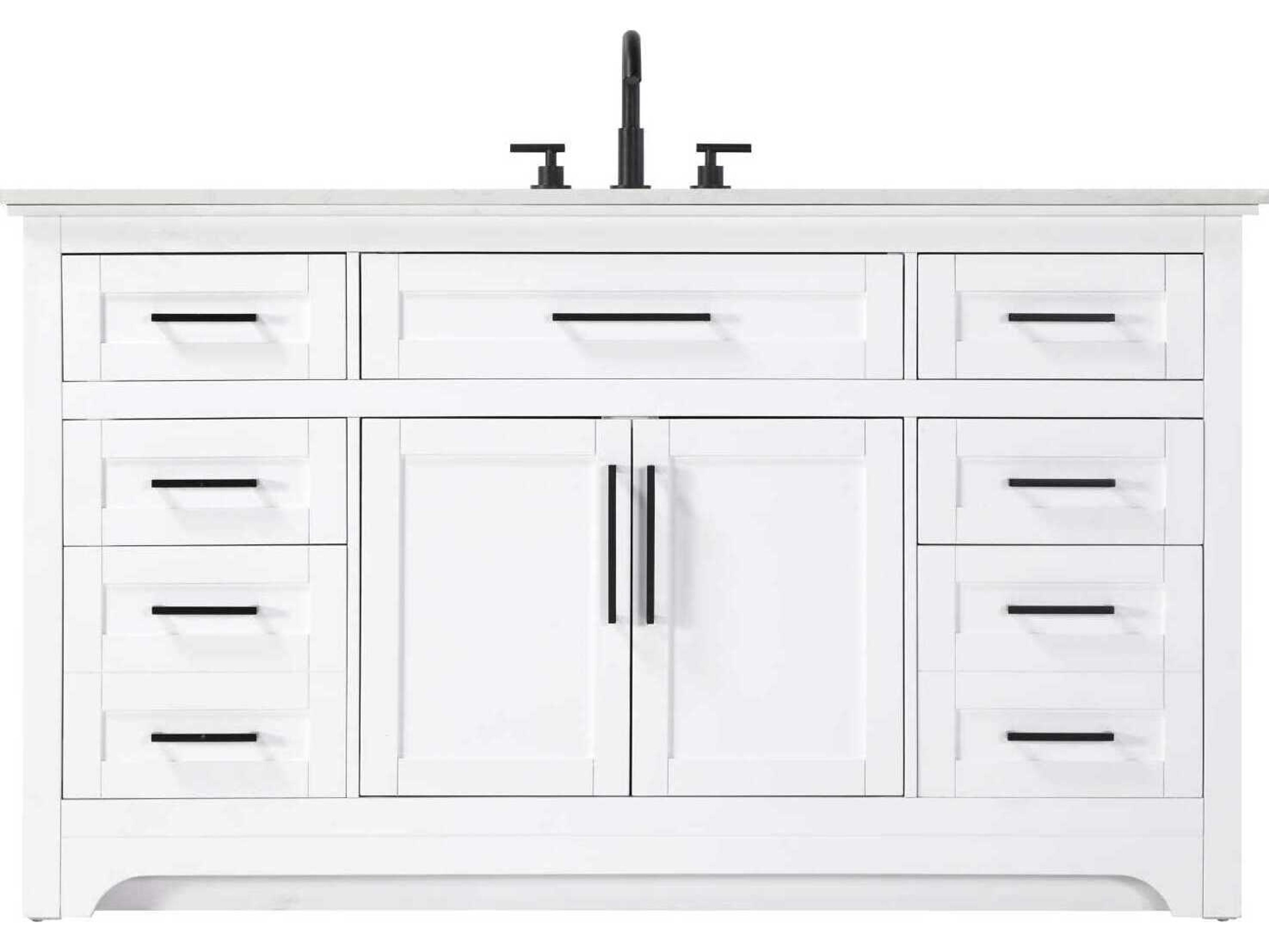 Elegant Lighting Remington 60" White Vanity