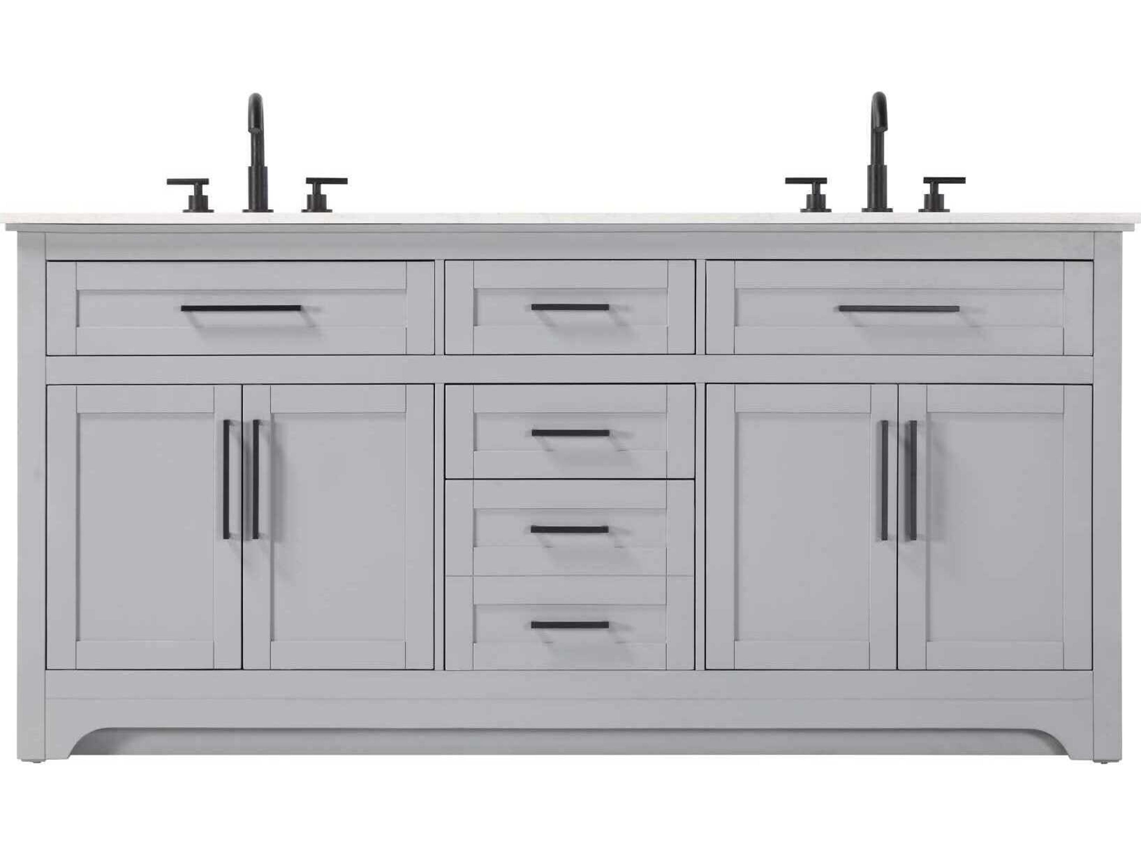 Elegant Lighting Remington 72" Grey Vanity