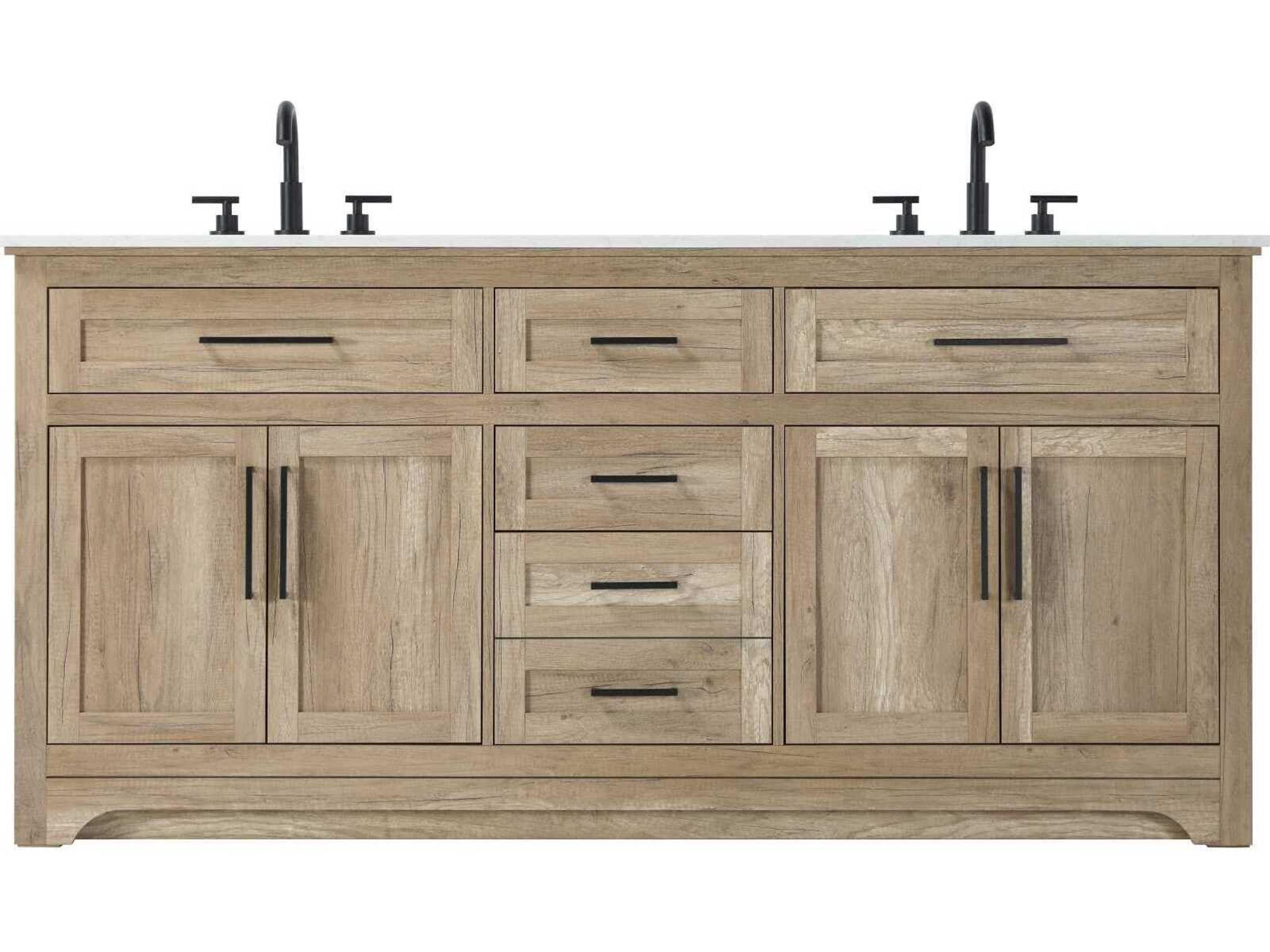 Elegant Lighting Remington 72" Natural Oak Vanity