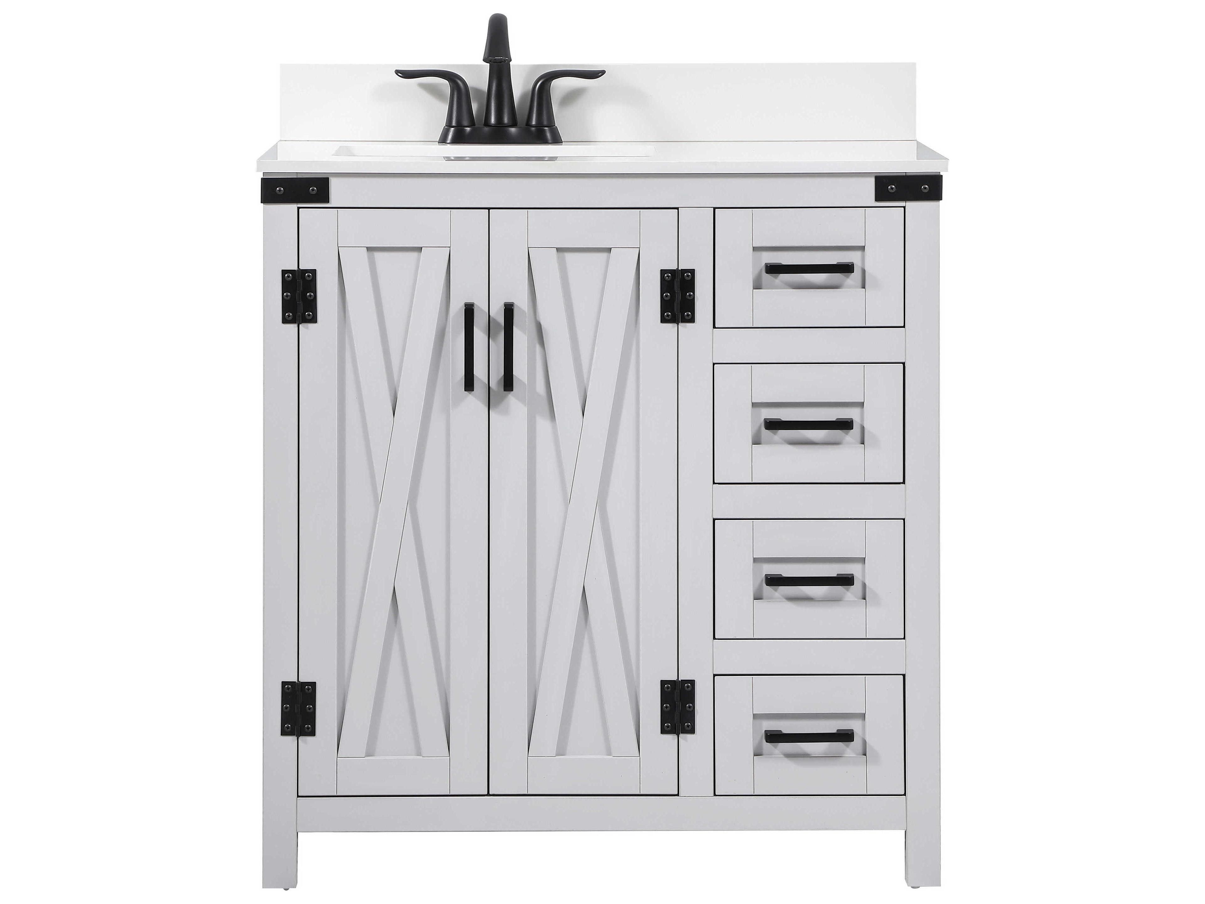 Grant Grey 32" Vanity with Backsplash