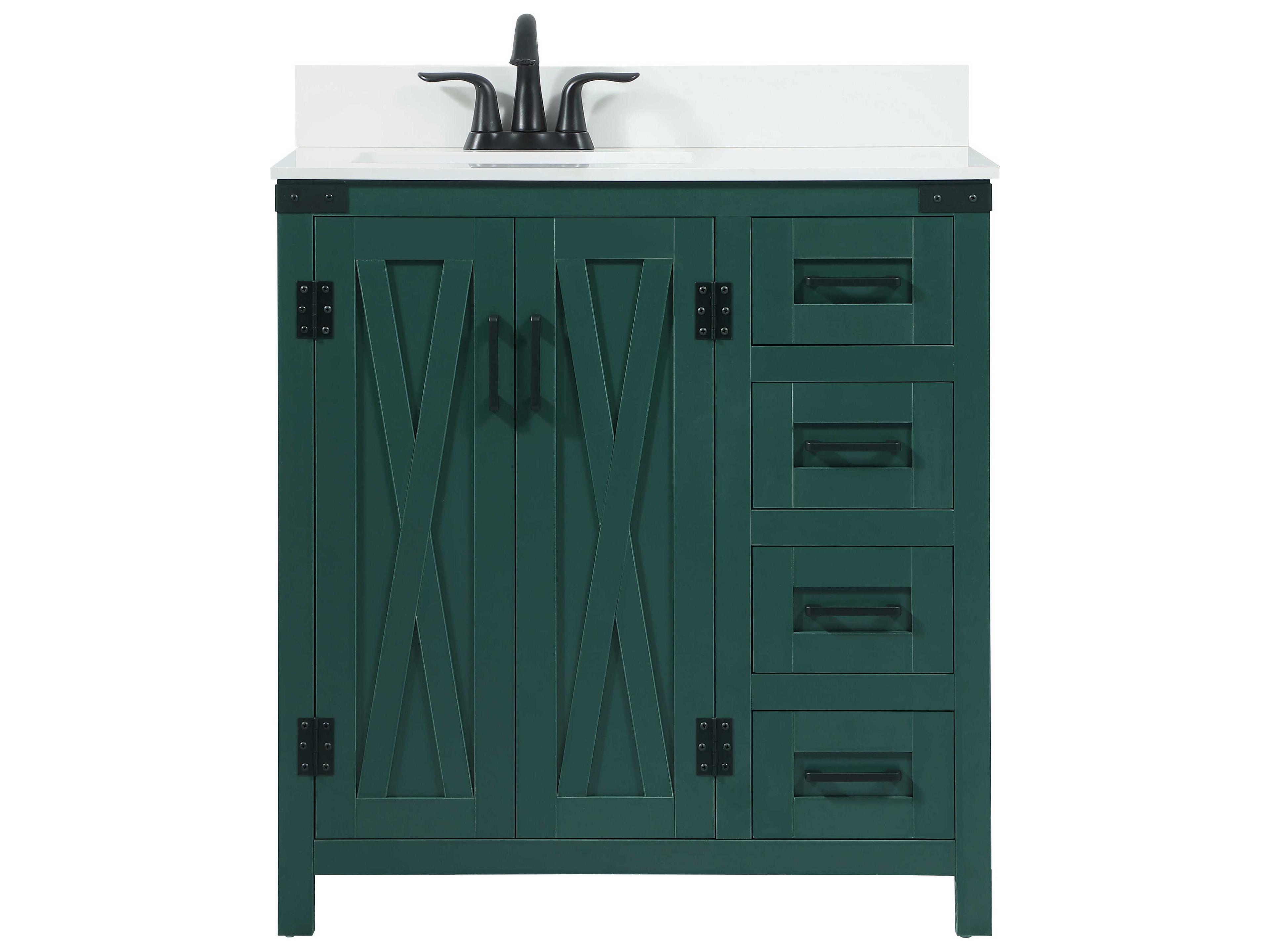 Grant Green 32" Vanity with Backsplash