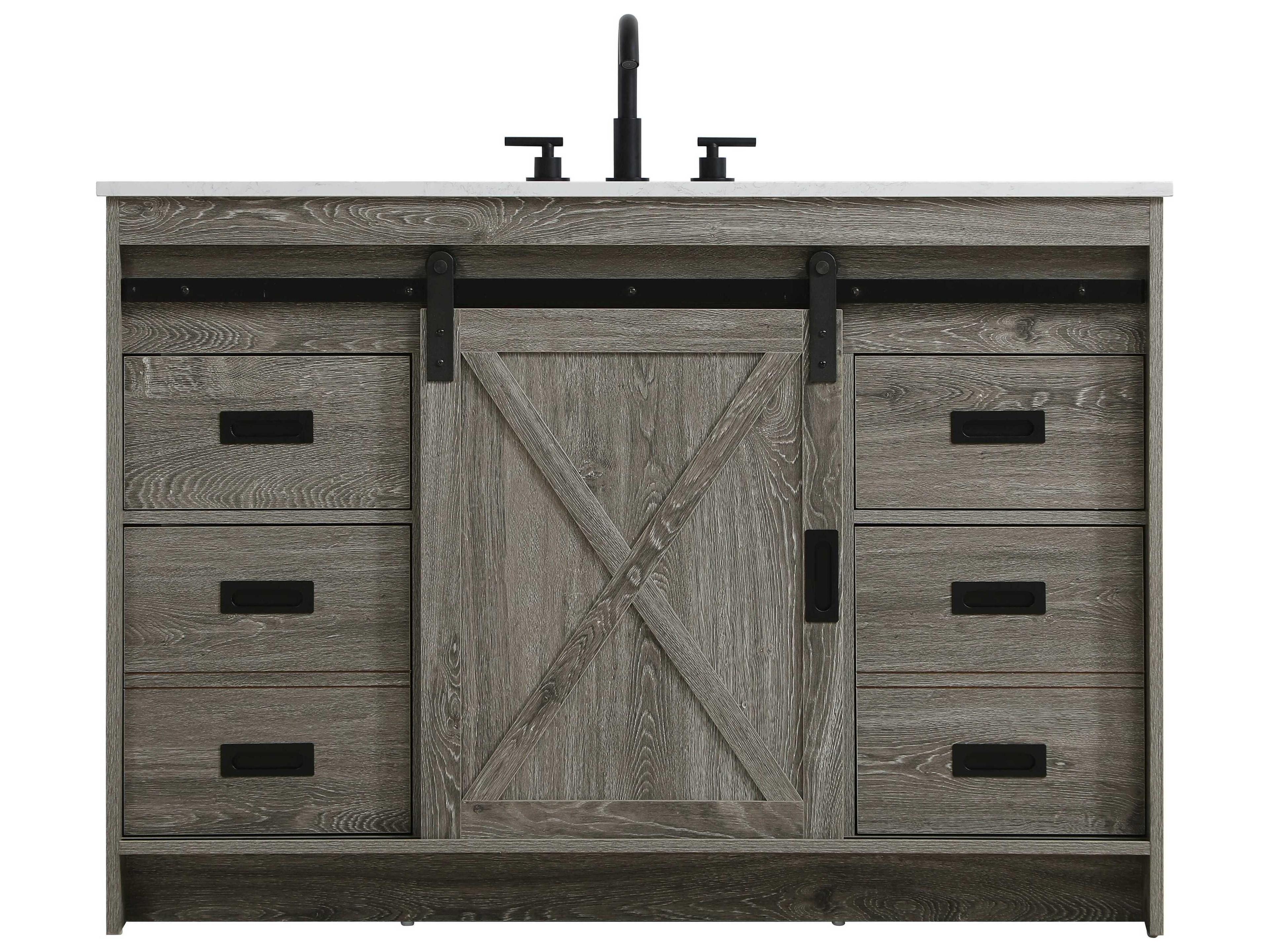 Elegant Lighting Austin Rustic Grey 48" Vanity