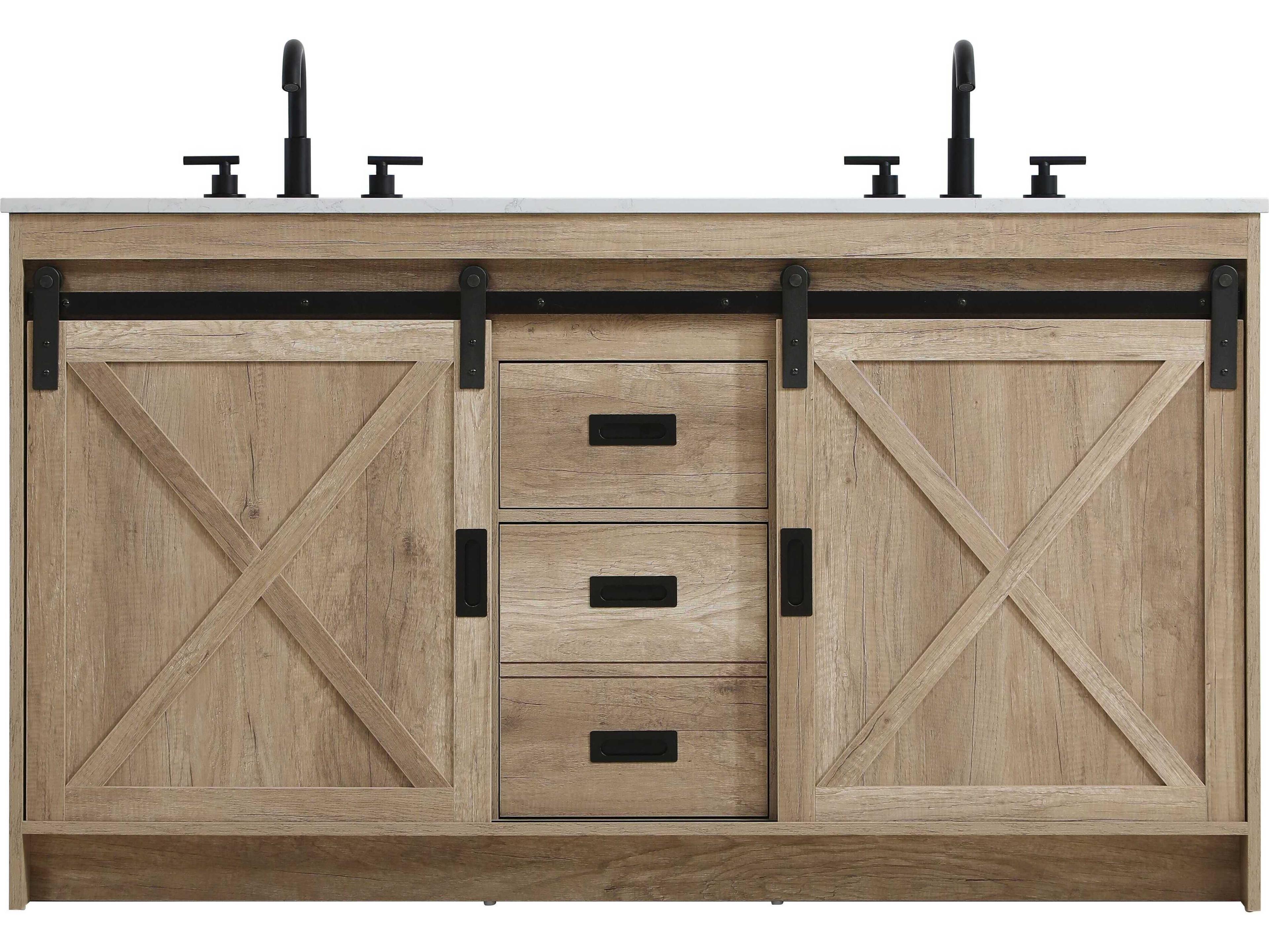 Elegant Lighting Austin Natural Oak 60" Vanity