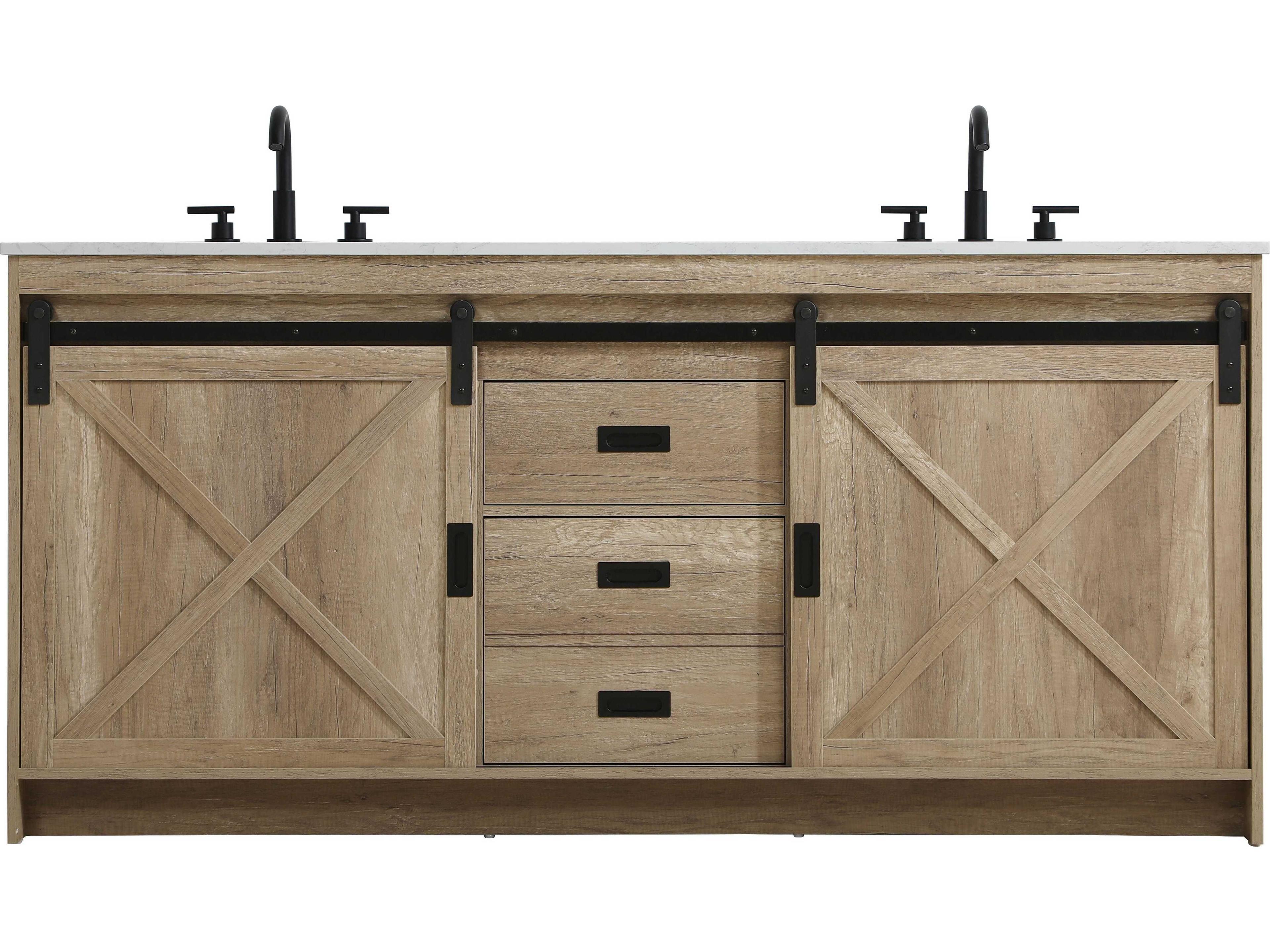 Elegant Lighting Austin Natural Oak 72" Vanity