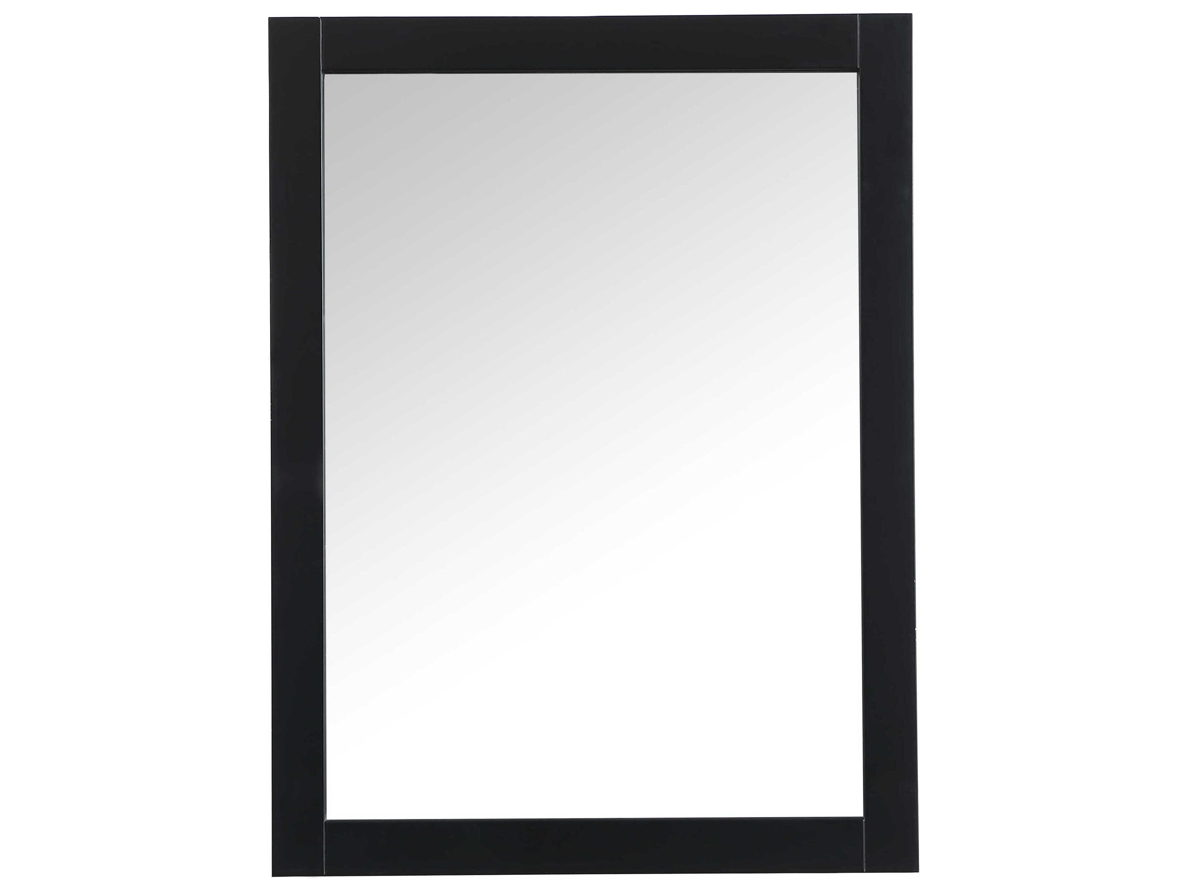 Elegant Lighting Aqua Black Rectangular Wall Mirror