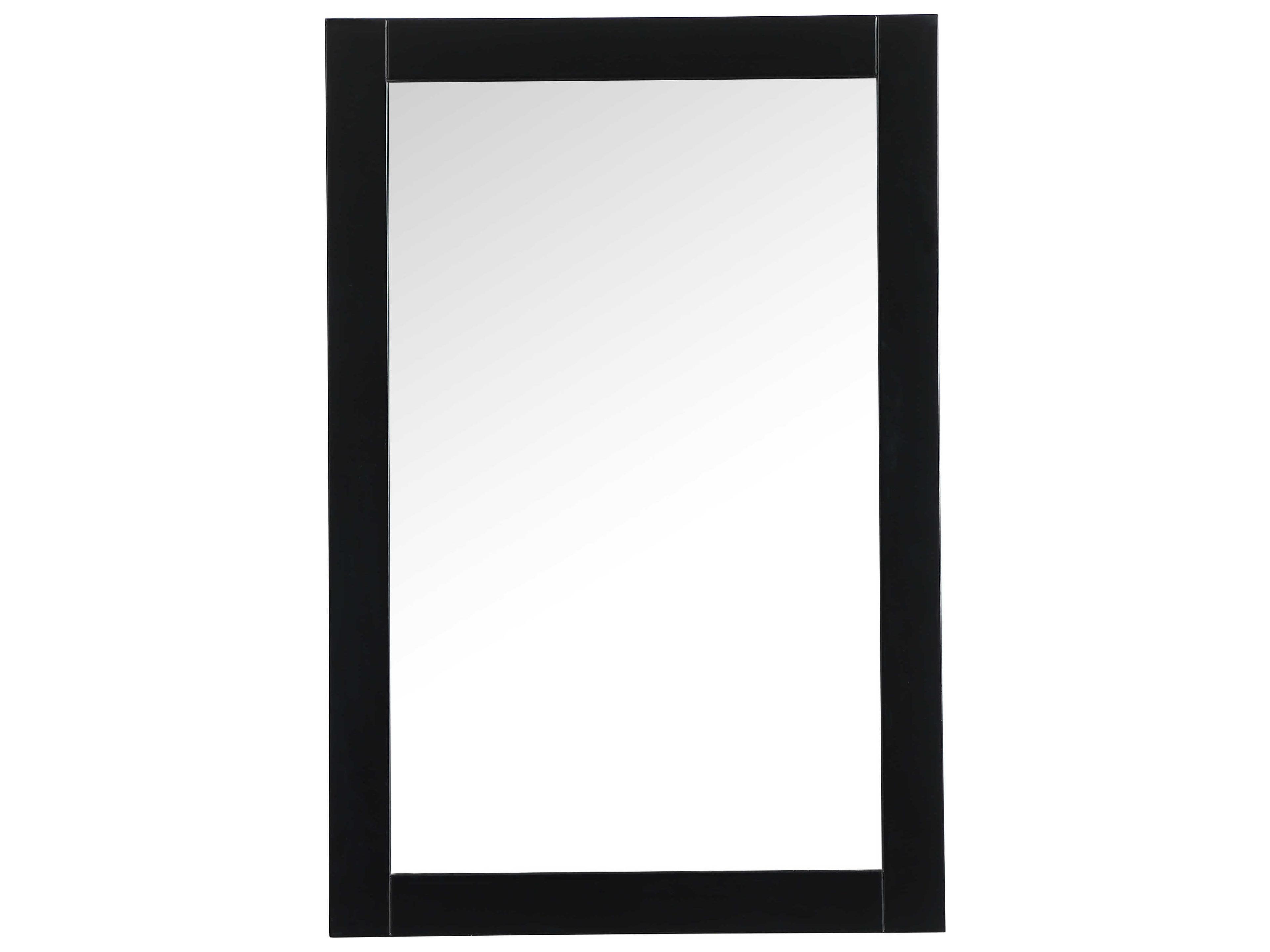 Elegant Lighting Aqua Black Rectangular Wall Mirror
