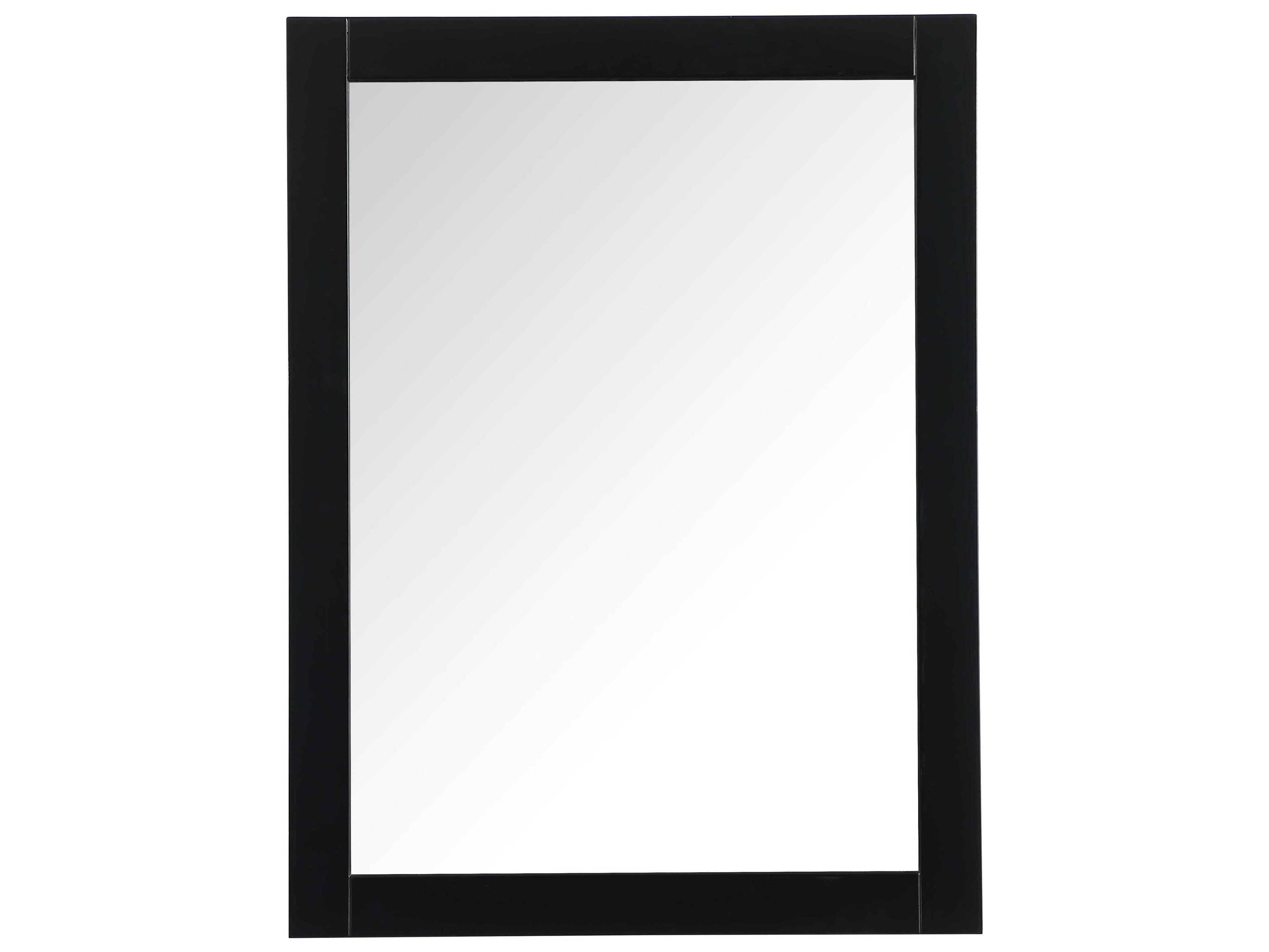 Elegant Lighting Aqua Black Rectangular Wall Mirror