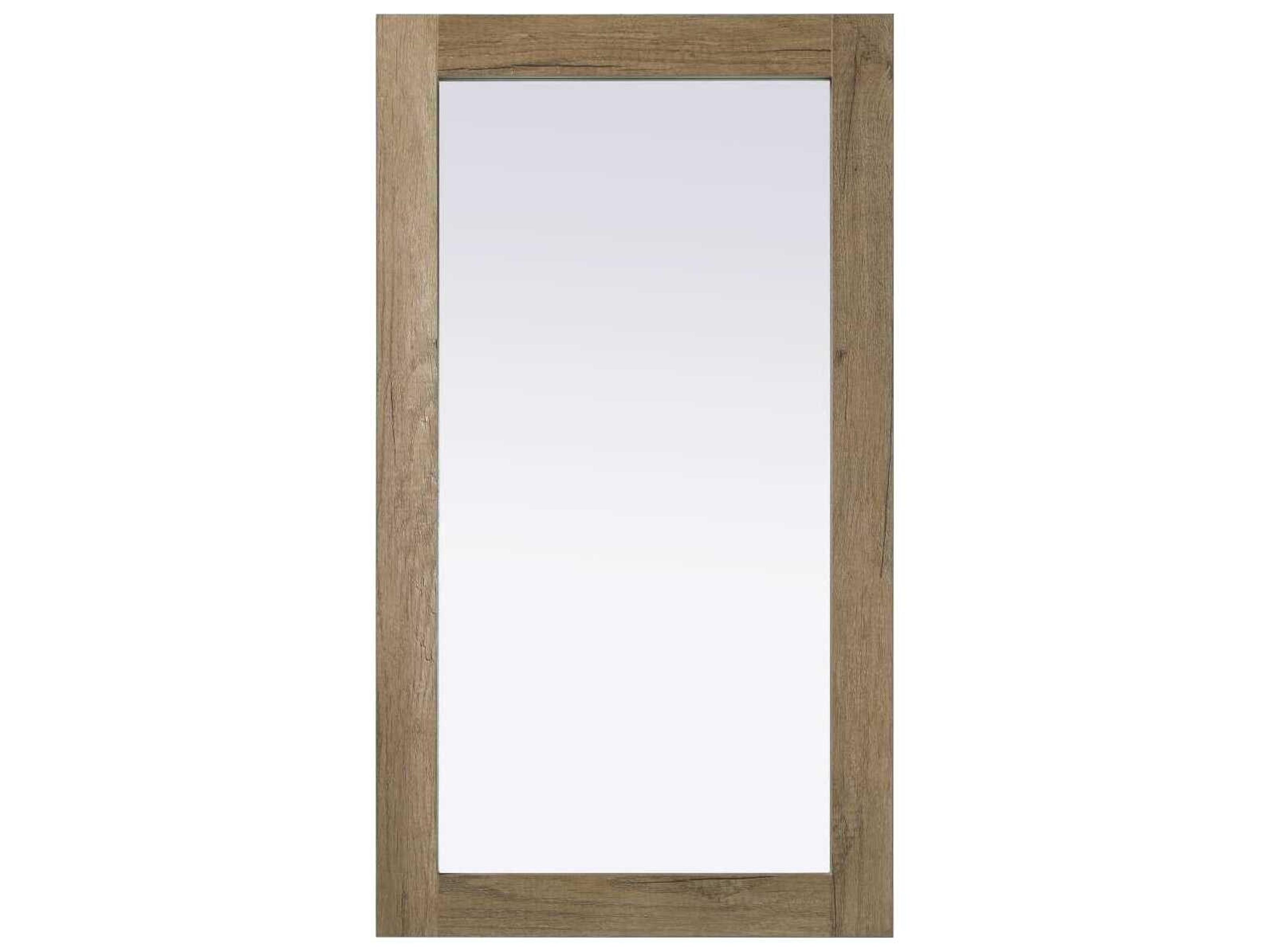 Elegant Lighting Norah Natural Oak Rectangular Wall Mirror