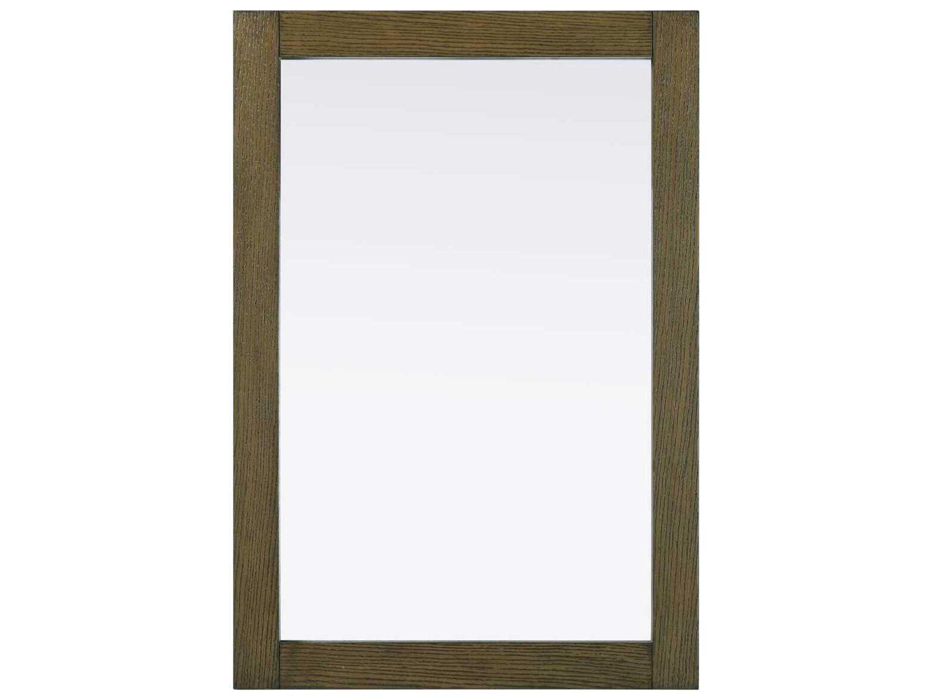 Elegant Lighting Norah Hazel Oak Rectangular Wall Mirror