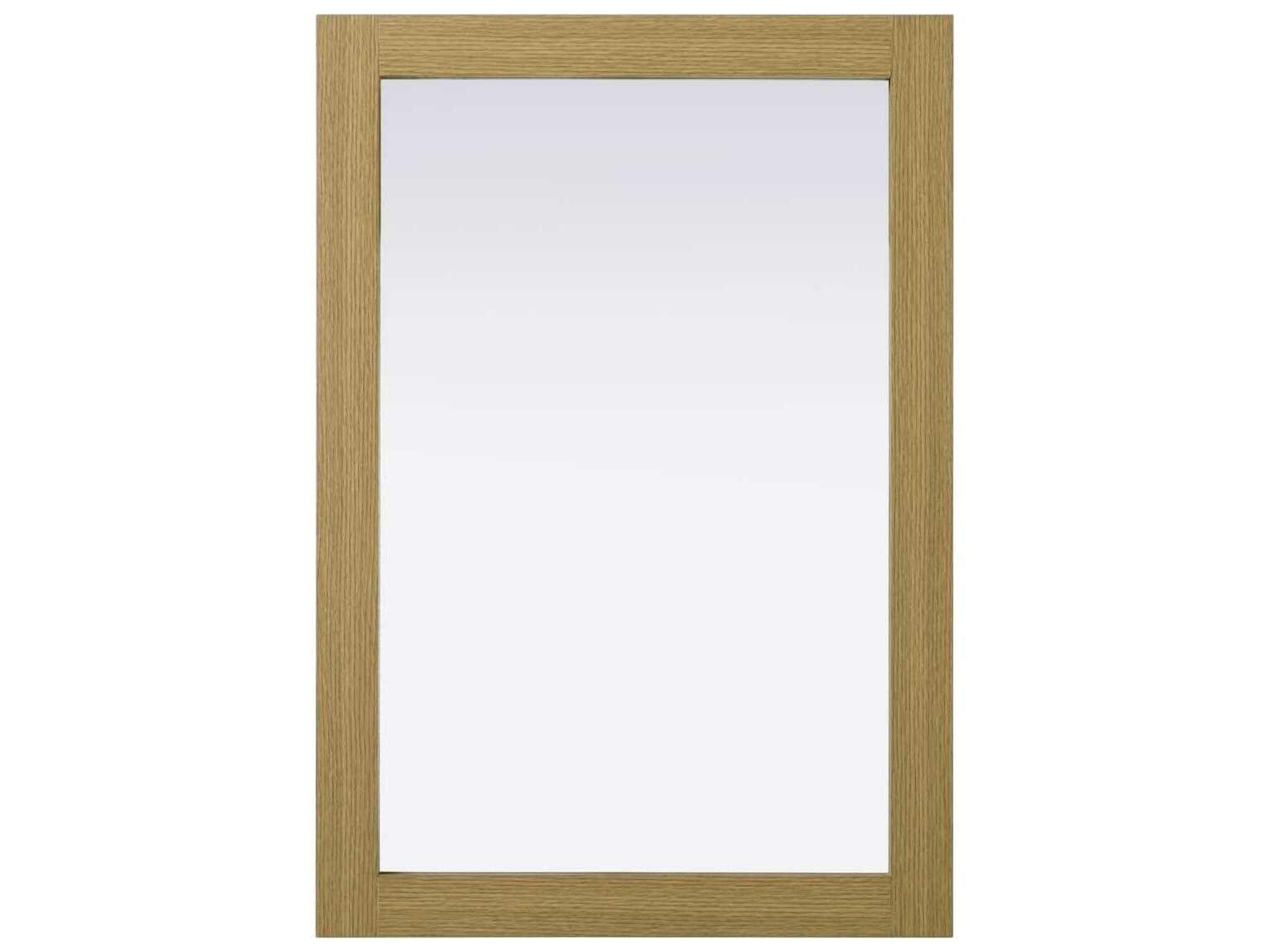 Elegant Lighting Norah Honey Brown Rectangular Wall Mirror