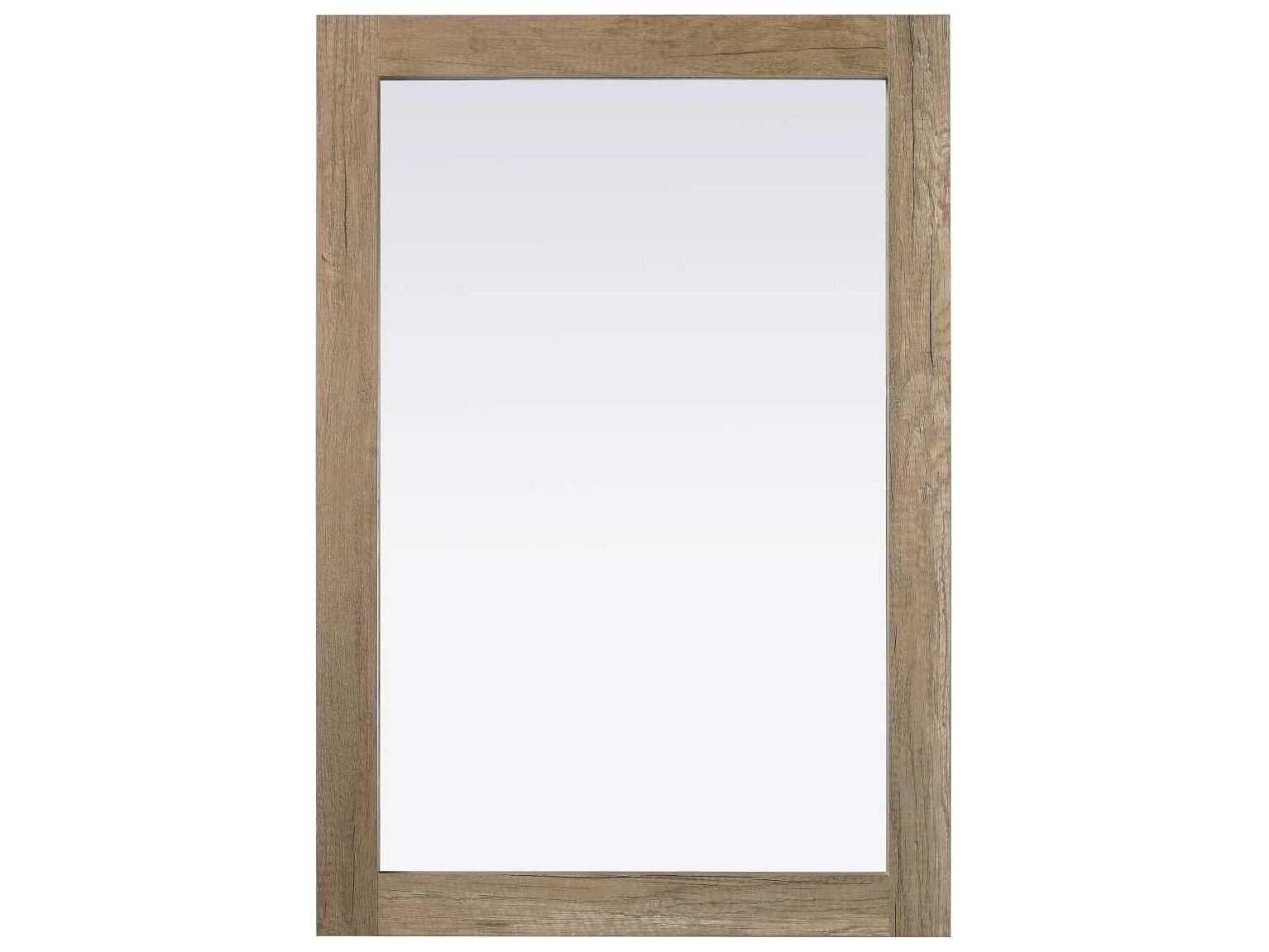 Elegant Lighting Norah Natural Oak Rectangular Wall Mirror