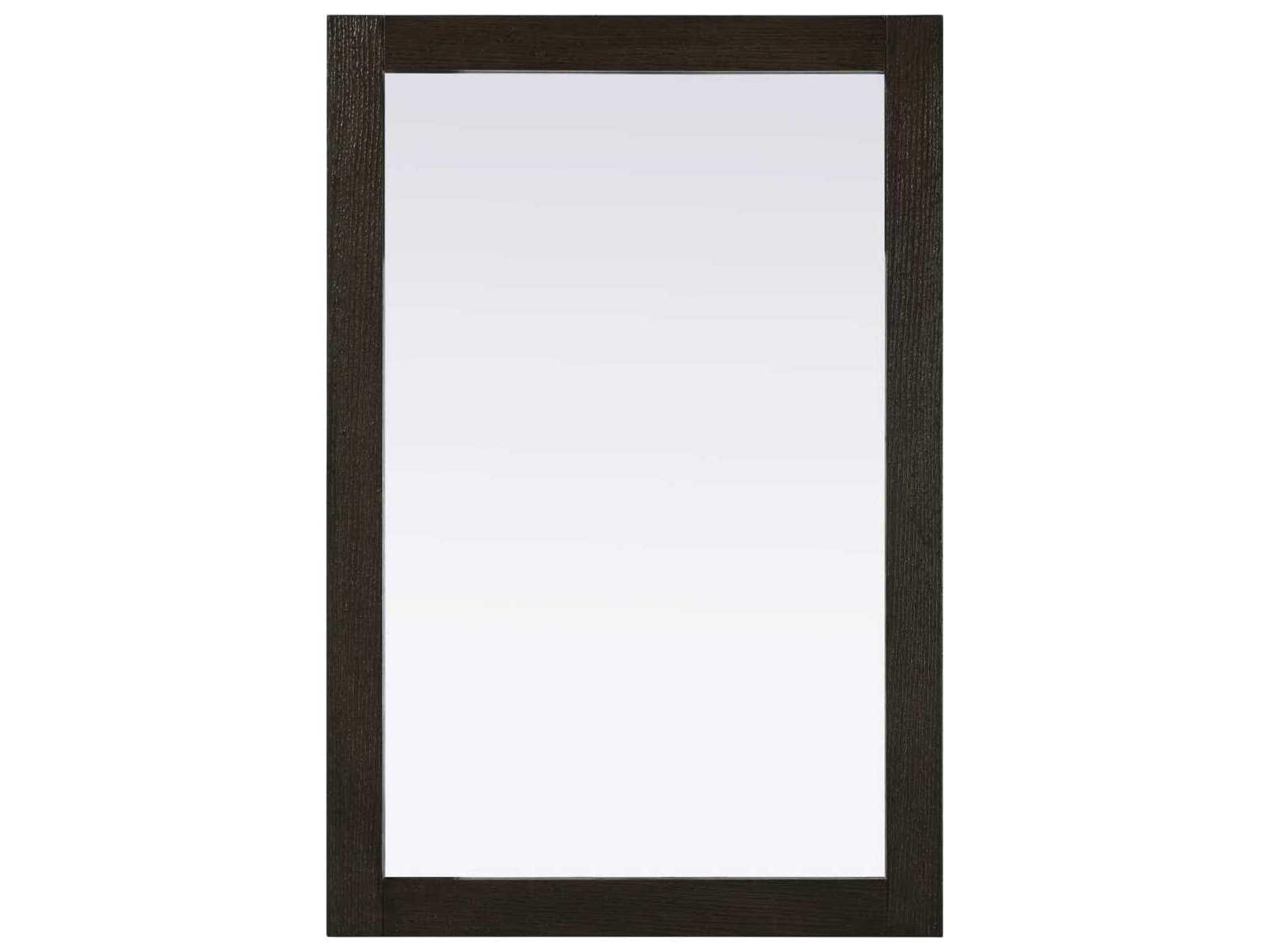 Elegant Lighting Norah Chocolate Oak Rectangular Wall Mirror
