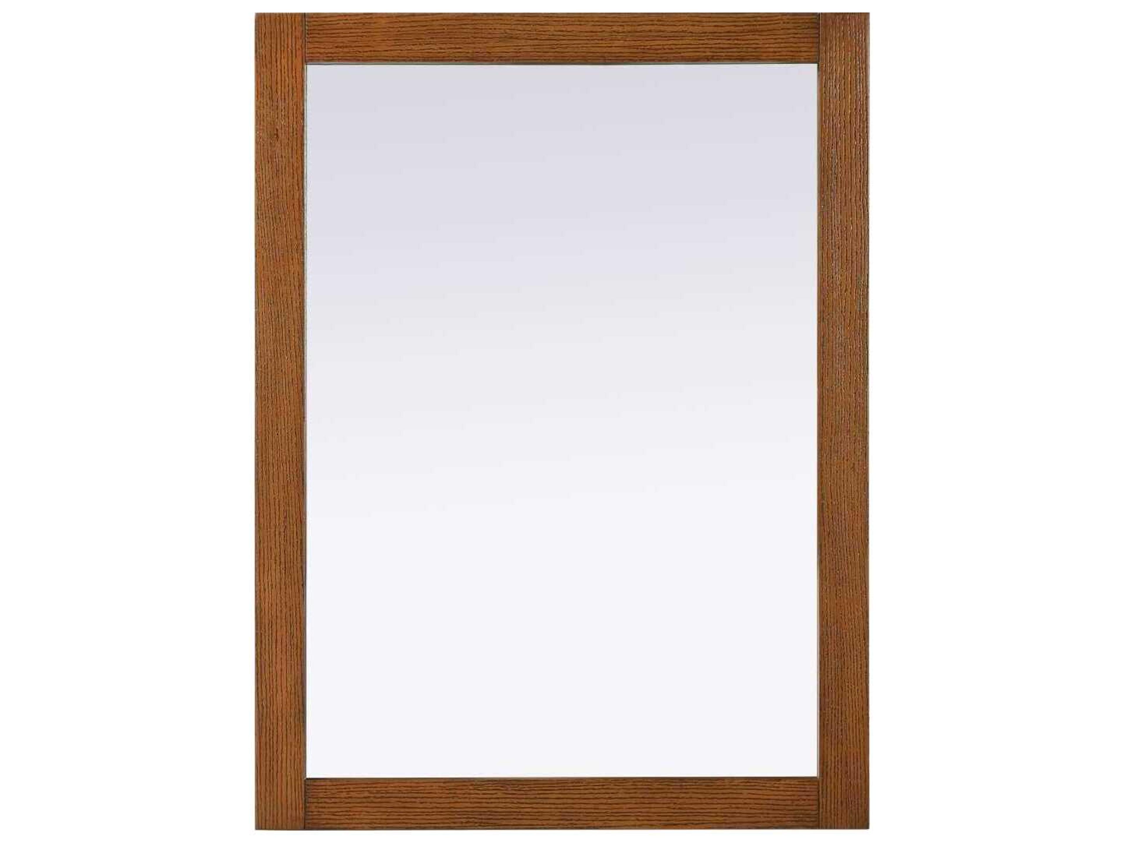 Elegant Lighting Norah Brandy Walnut Rectangular Wall Mirror