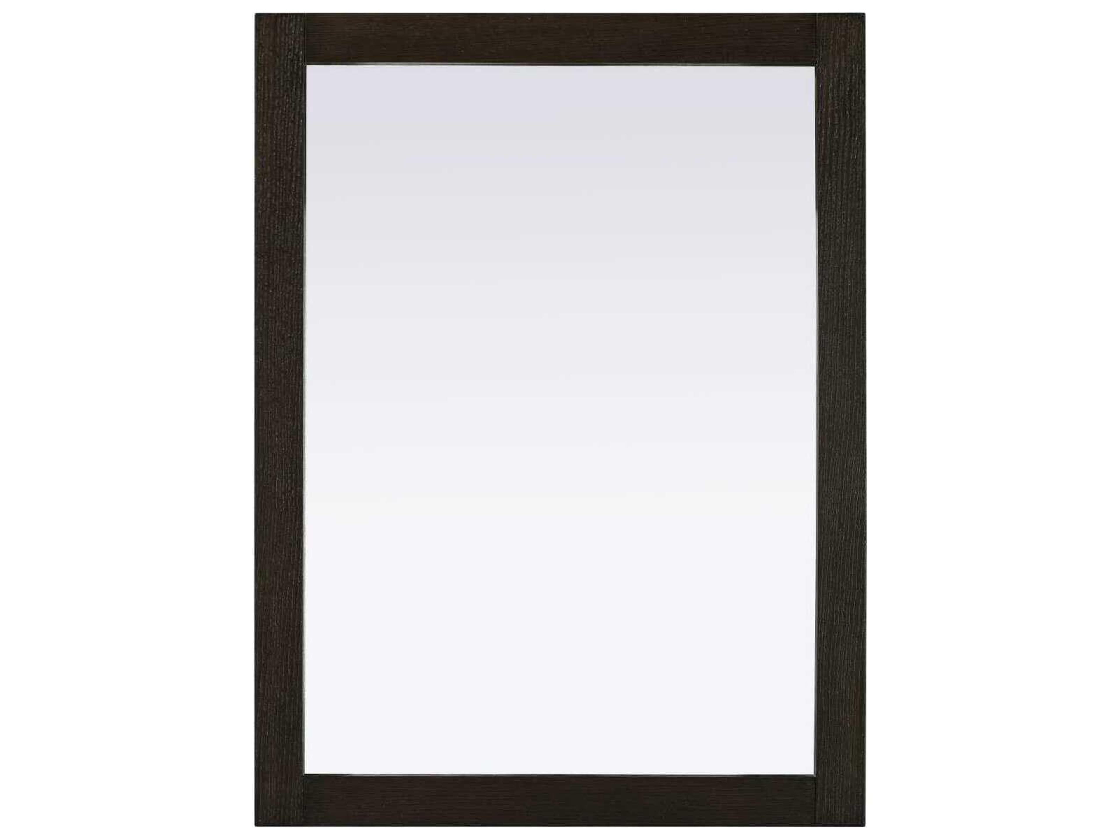 Elegant Lighting Norah Chocolate Oak Rectangular Wall Mirror