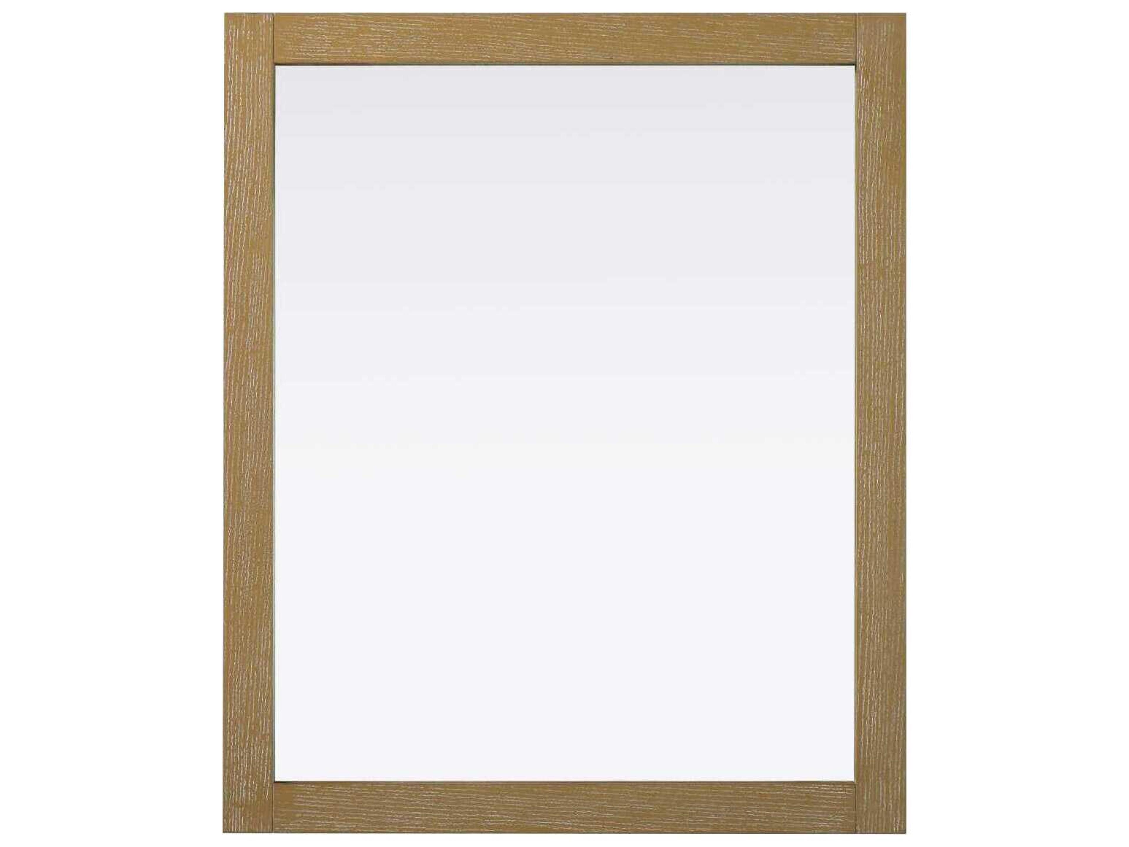 Elegant Lighting Norah Linen Oak Rectangular Wall Mirror