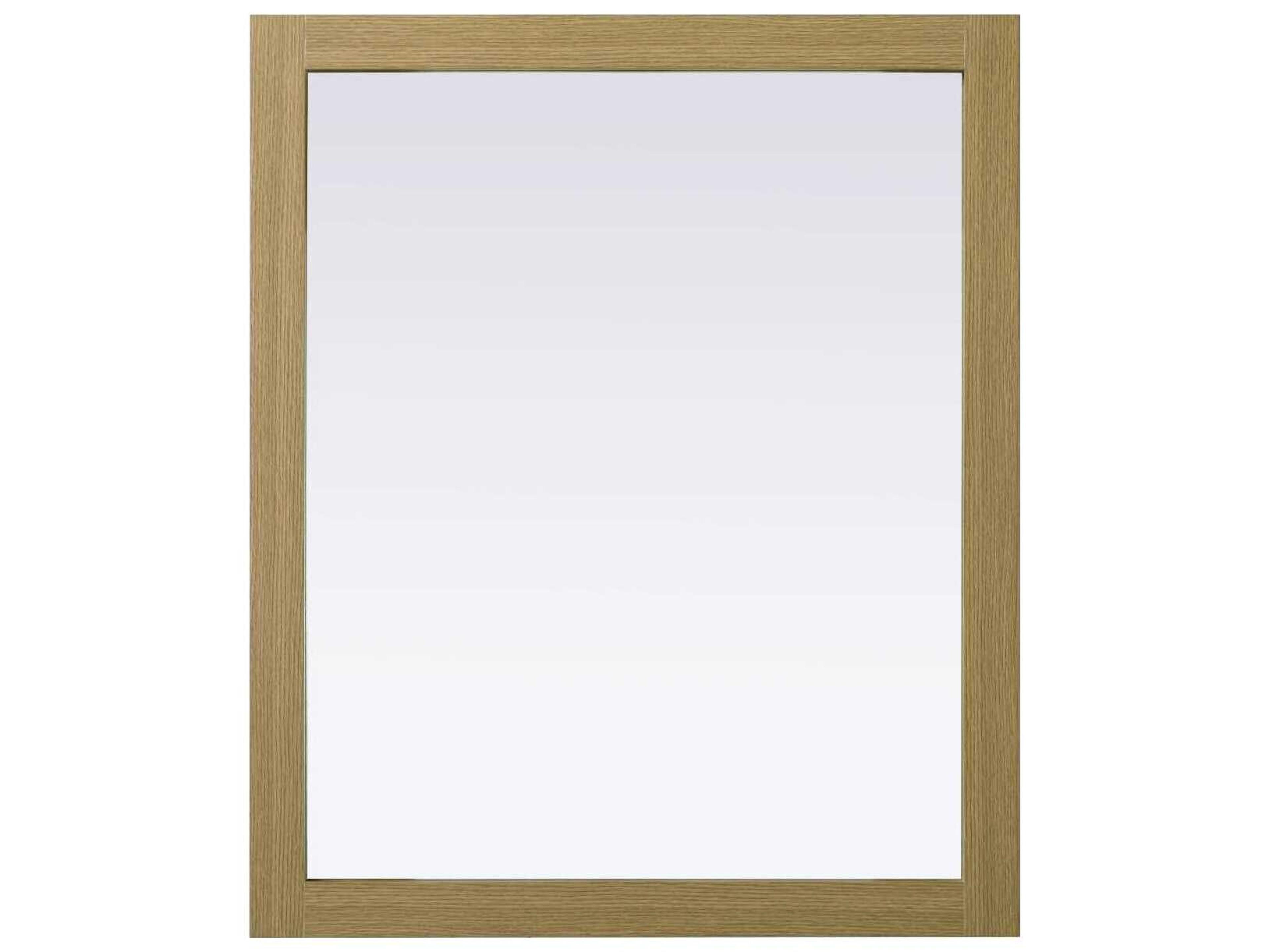 Elegant Lighting Norah Honey Brown Rectangular Wall Mirror