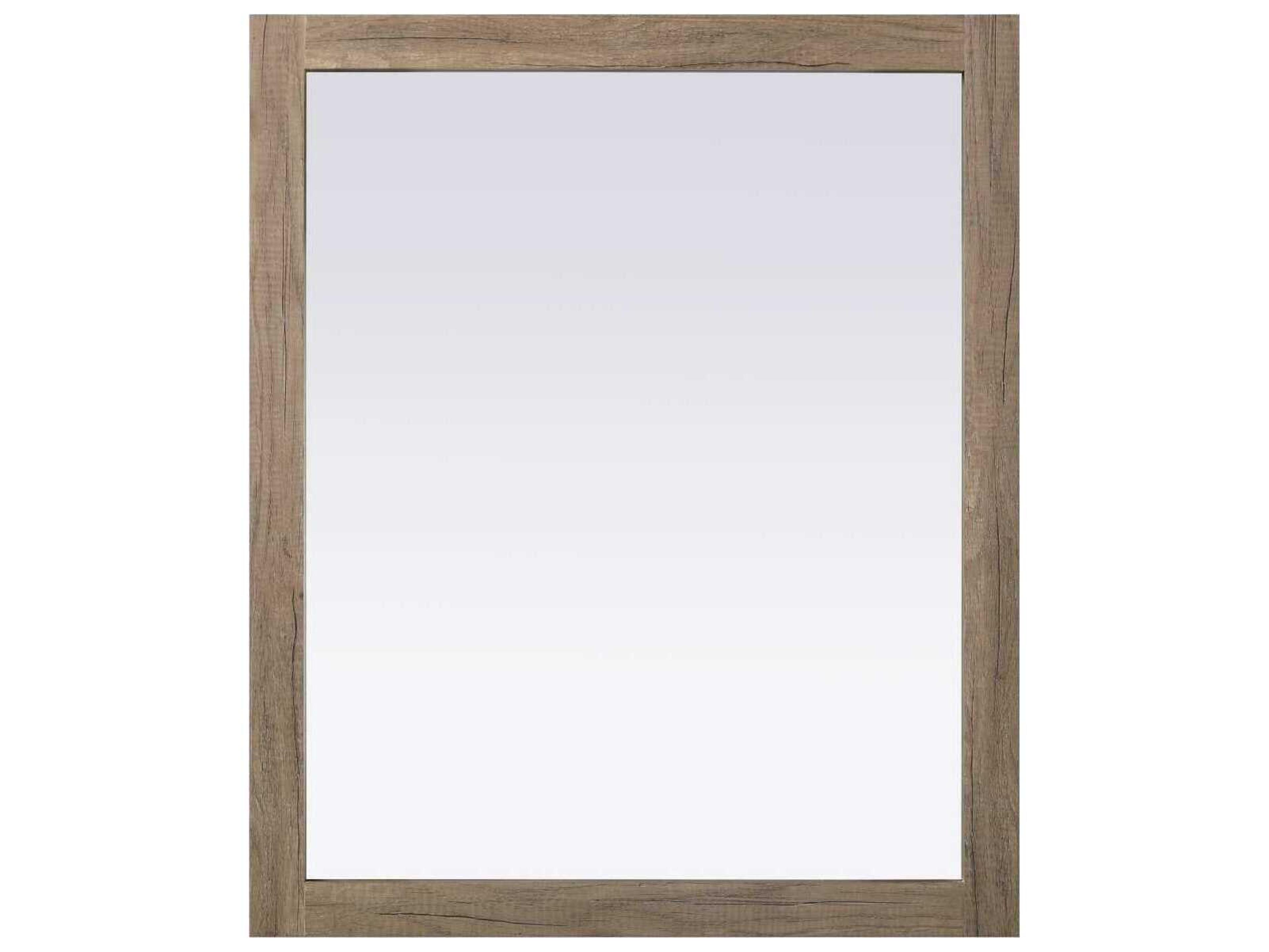 Elegant Lighting Norah Natural Oak Rectangular Wall Mirror