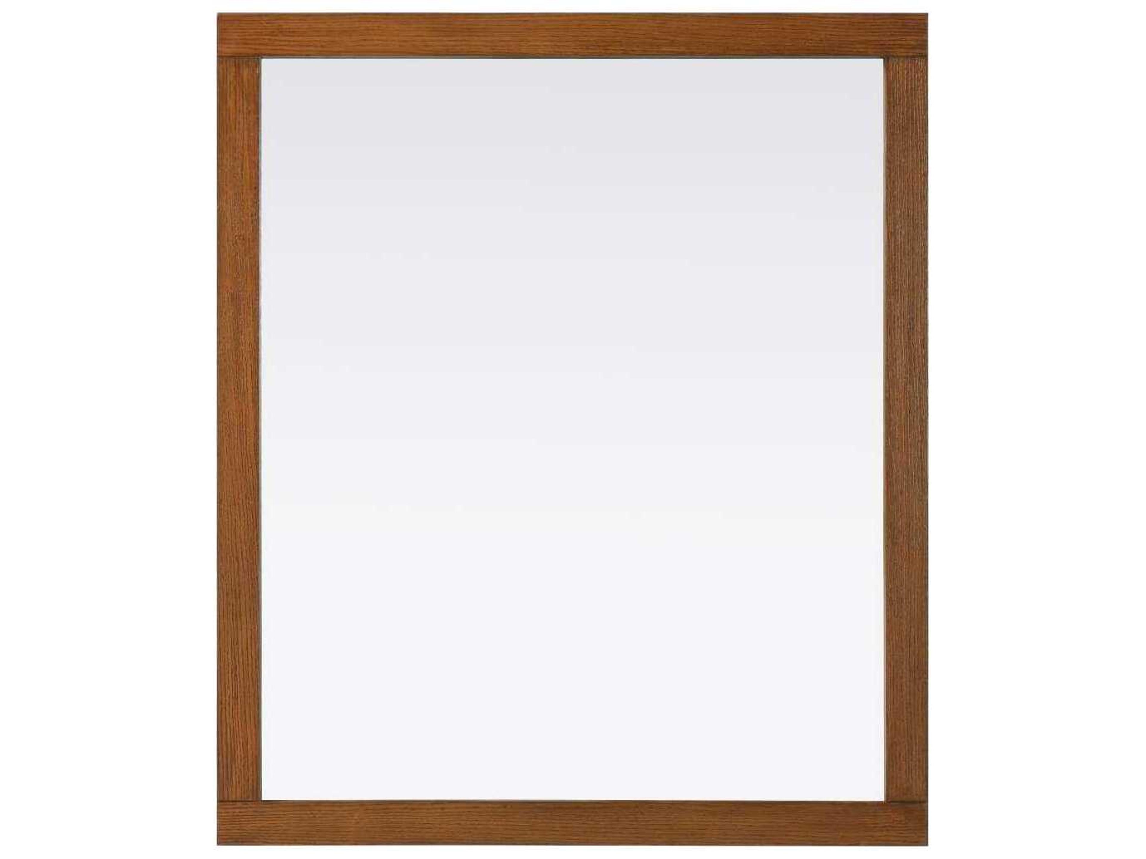 Elegant Lighting Norah Brandy Walnut Rectangular Wall Mirror