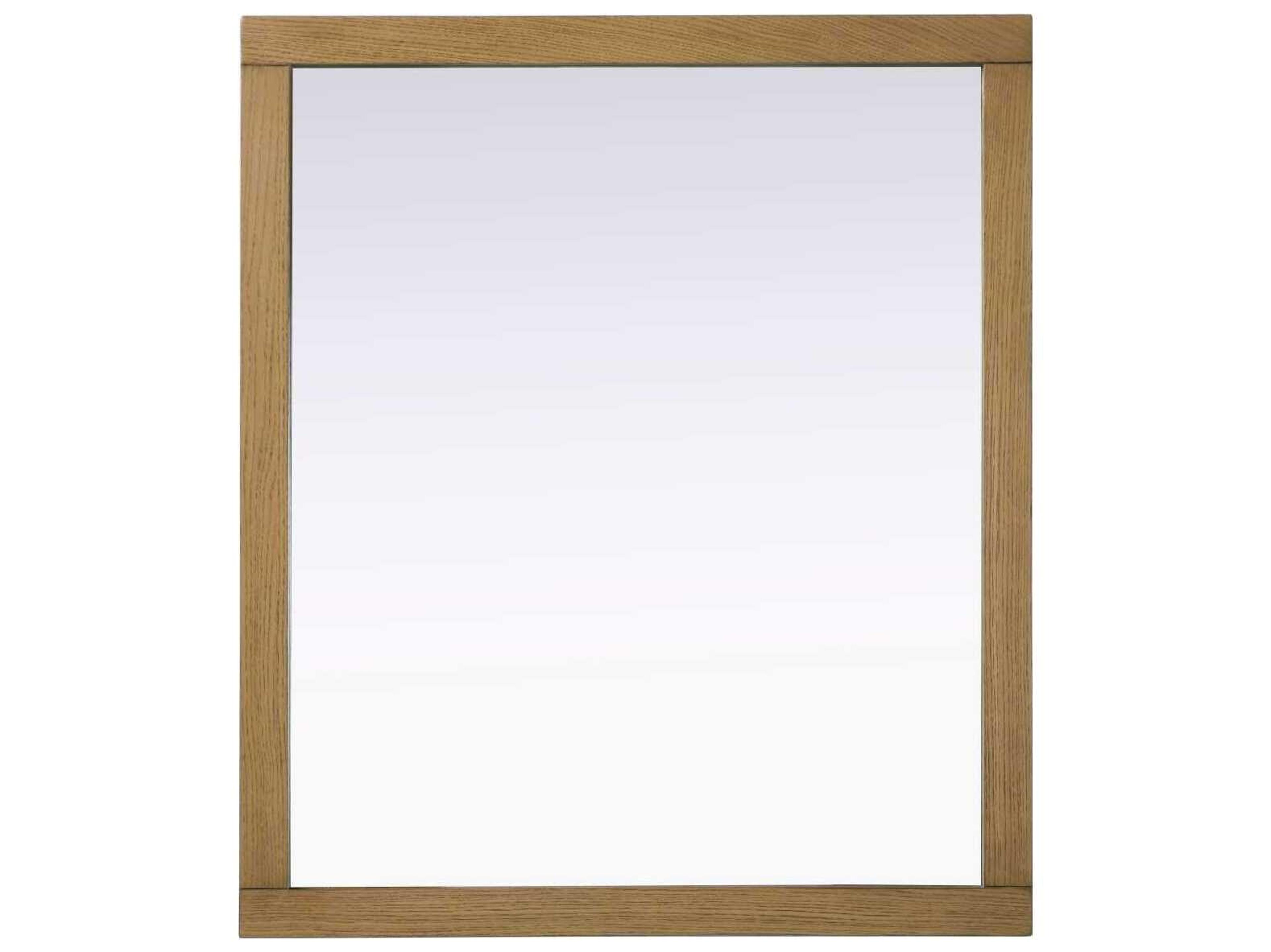 Elegant Lighting Norah Honey Teak Rectangular Wall Mirror