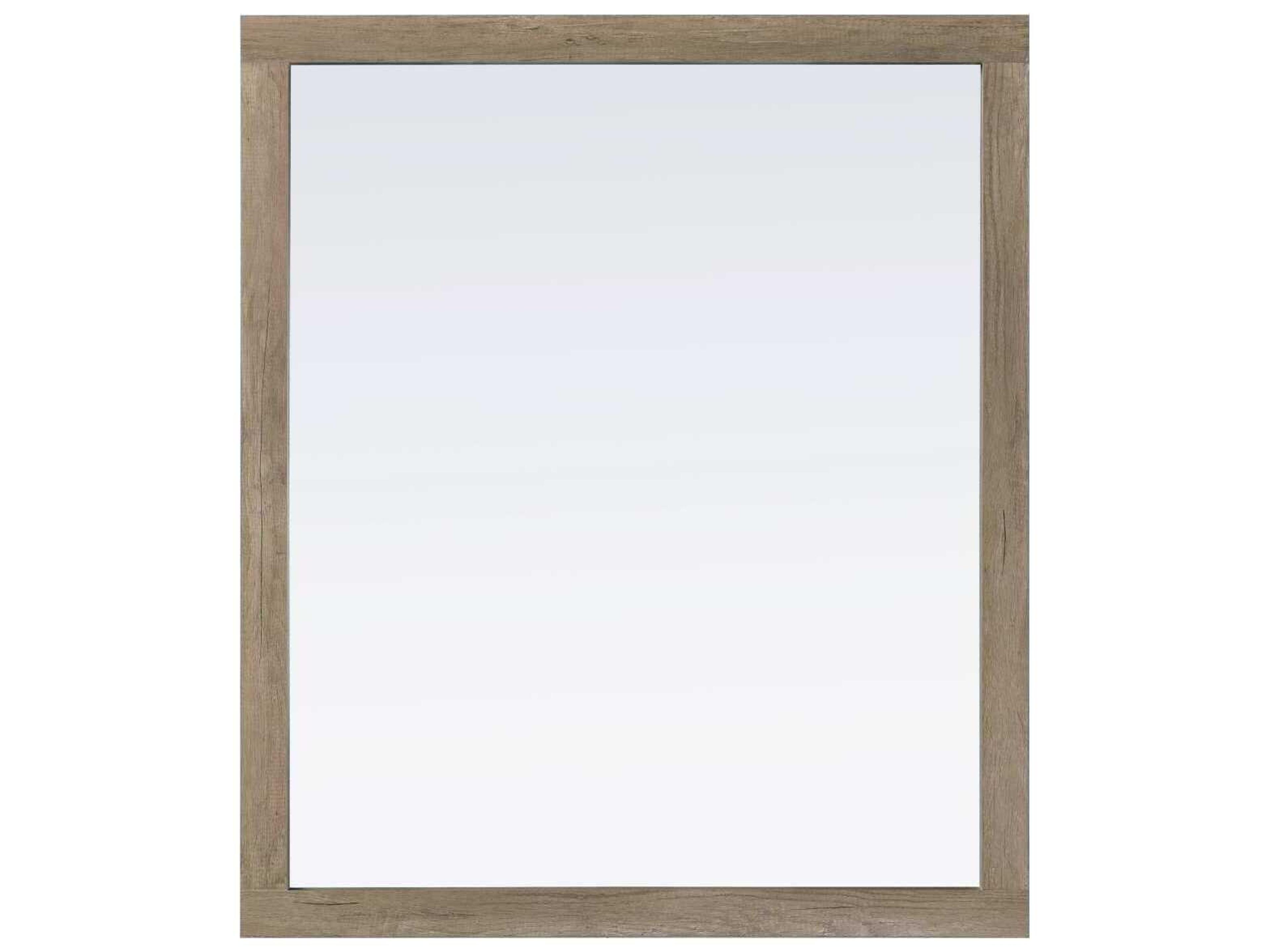 Elegant Lighting Norah Natural Oak Rectangular Wall Mirror