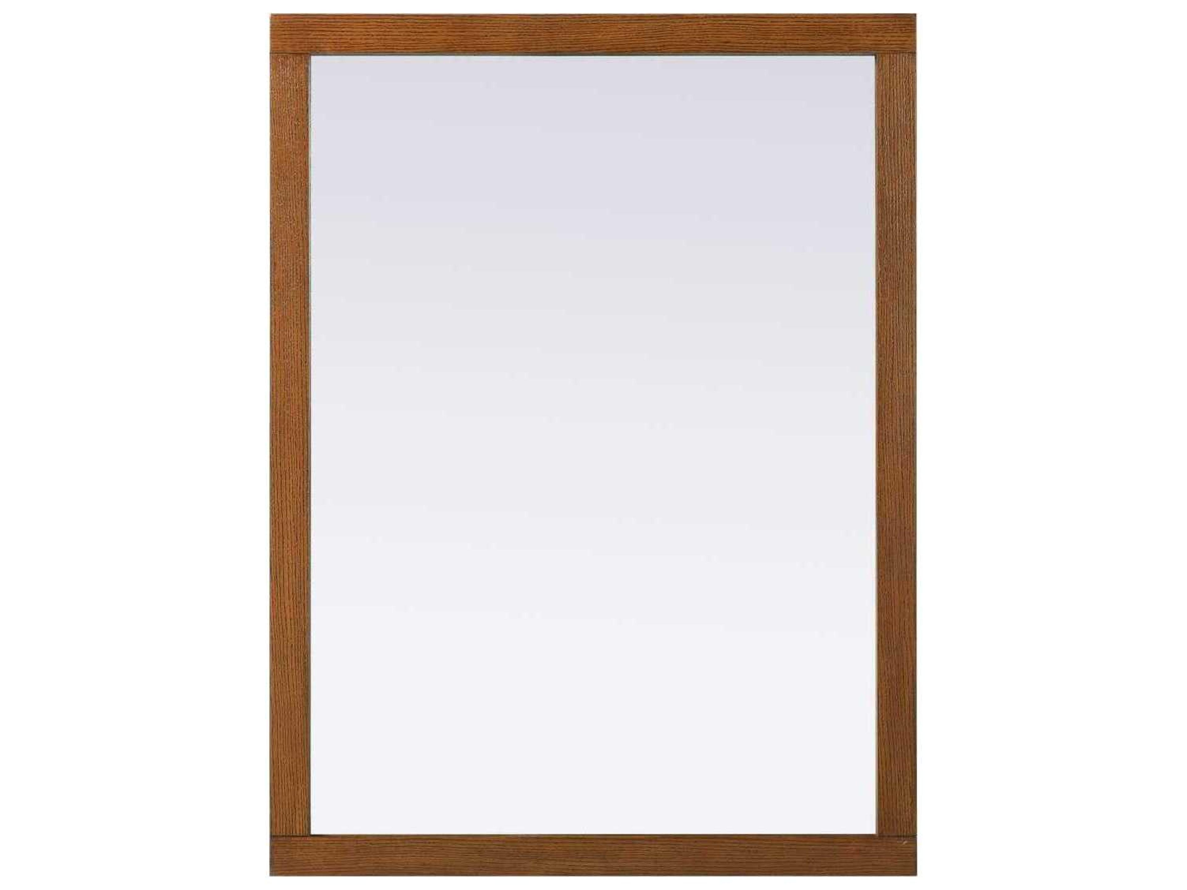 Elegant Lighting Norah Brandy Walnut Rectangular Wall Mirror