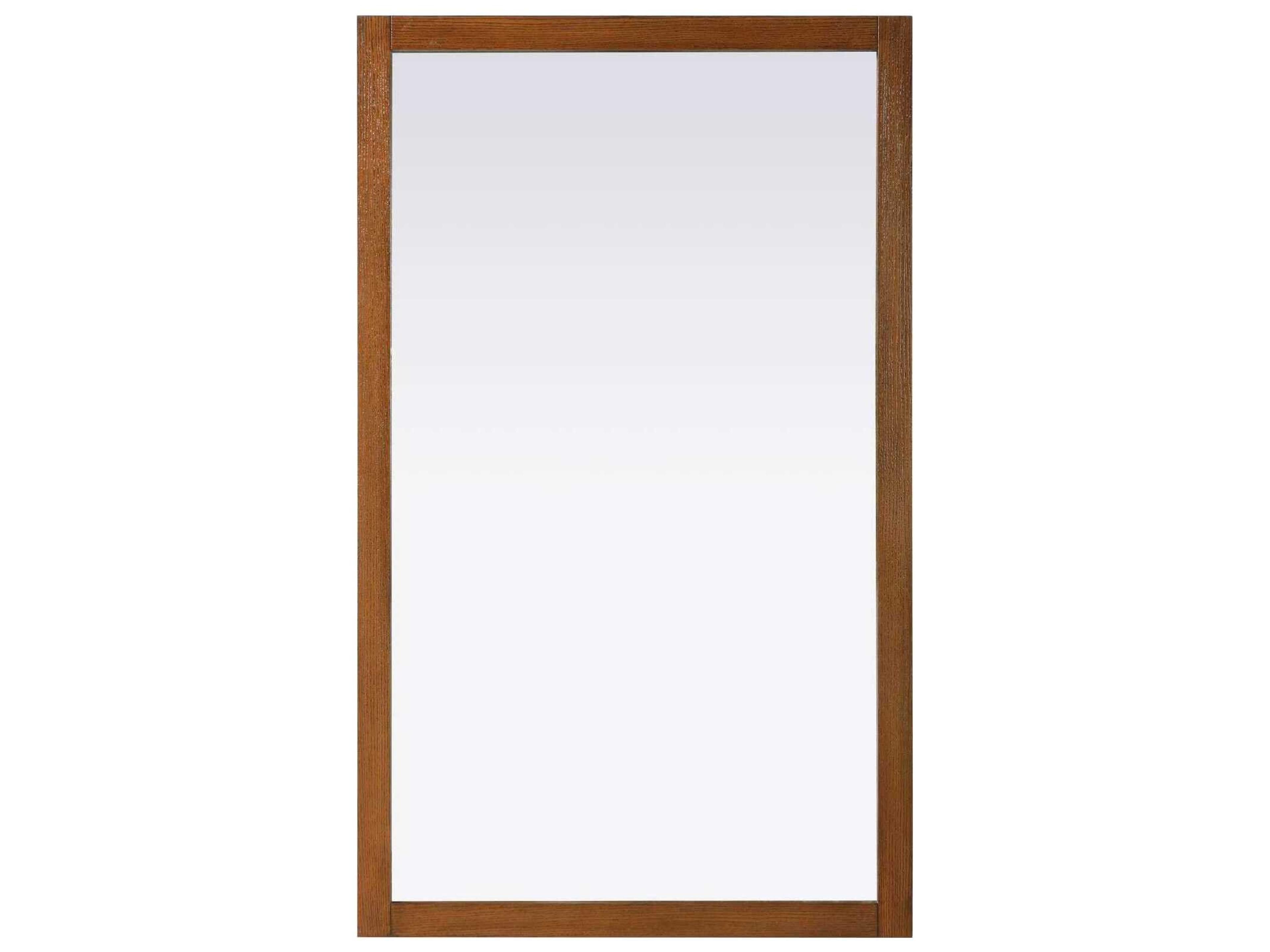 Elegant Lighting Norah Brandy Walnut Rectangular Wall Mirror