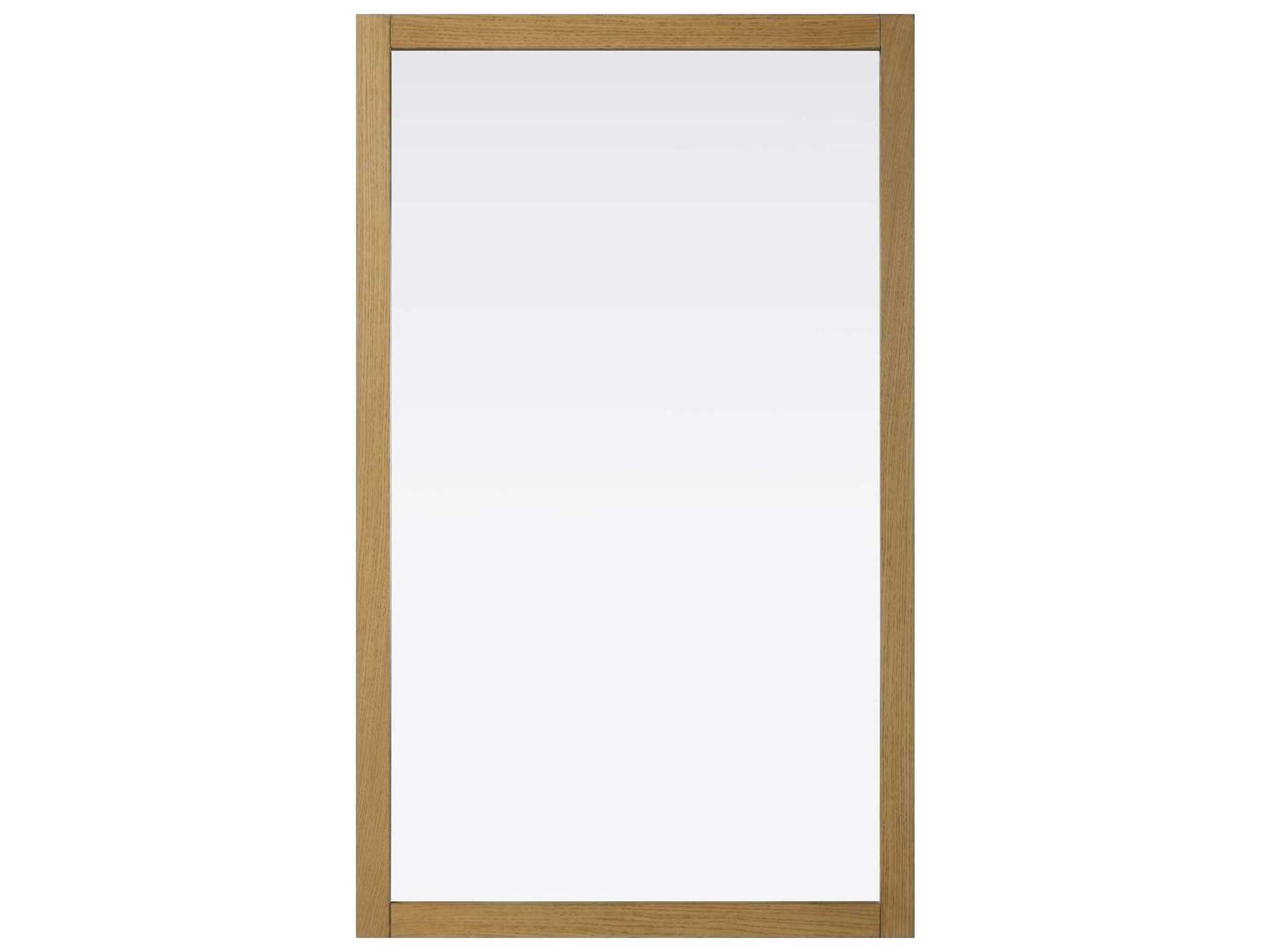 Elegant Lighting Norah Honey Teak Rectangular Wall Mirror